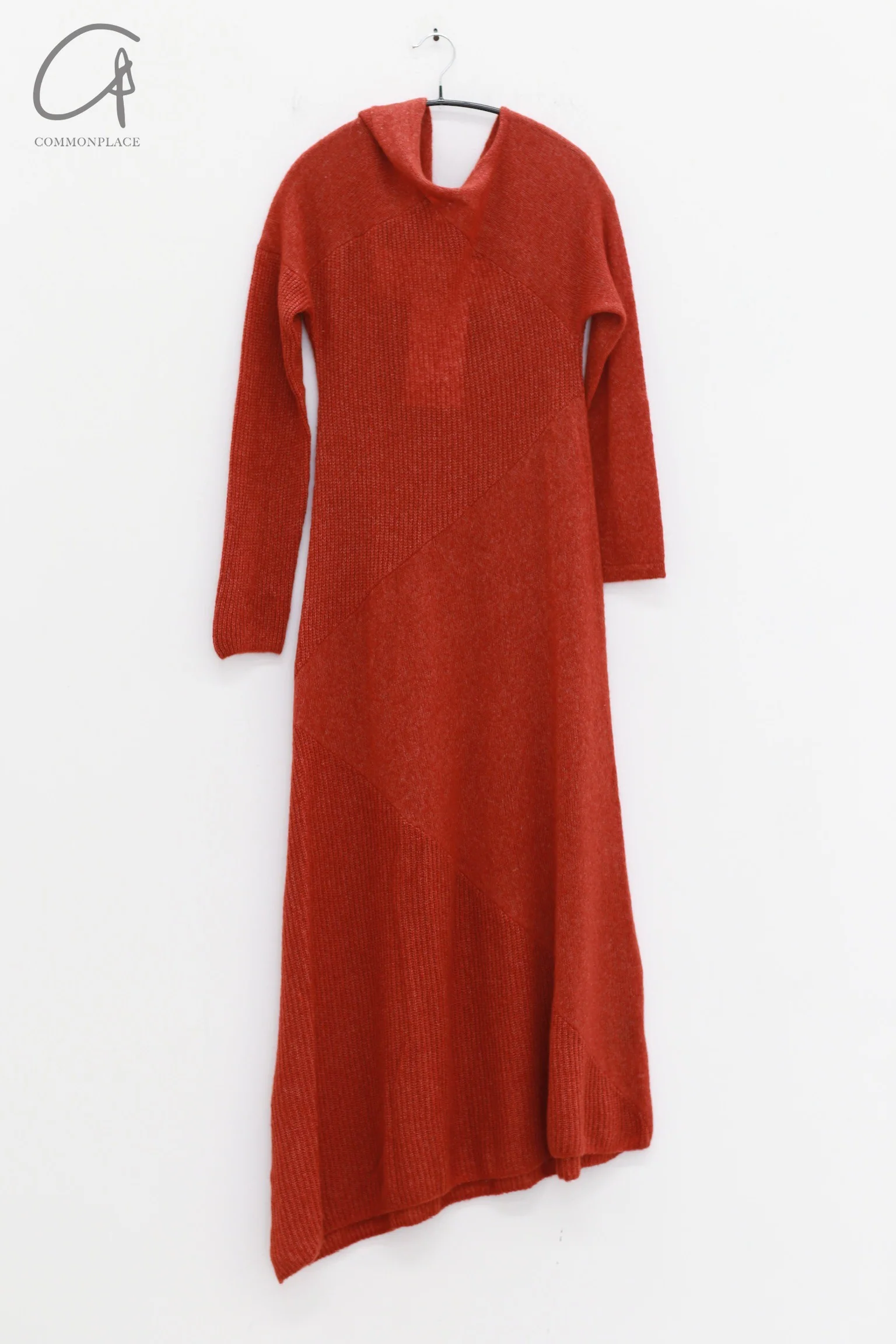 RUOHAN 24 autumn and winter collage cashmere dress RH-RH-RHKN154AW24-XH rust red RHKN152AW24 - Image 4