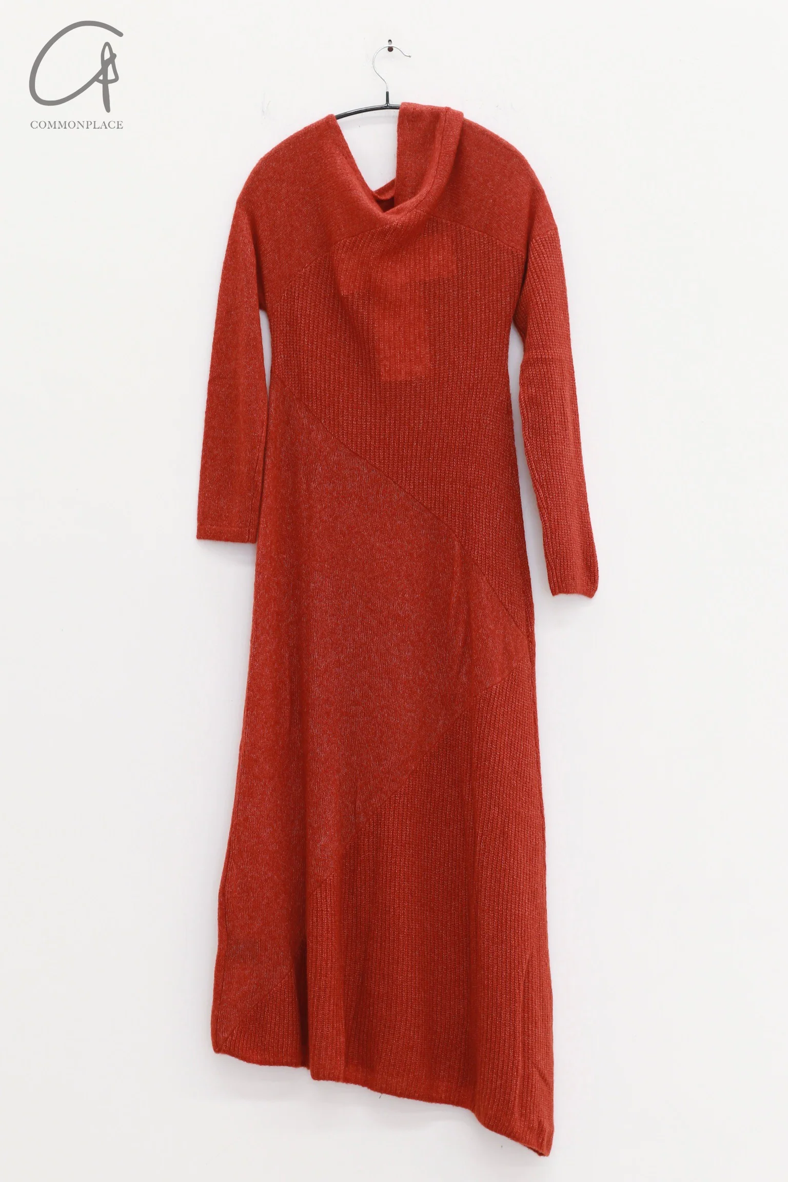 RUOHAN 24 autumn and winter collage cashmere dress RH-RH-RHKN154AW24-XH rust red RHKN152AW24 - Image 5