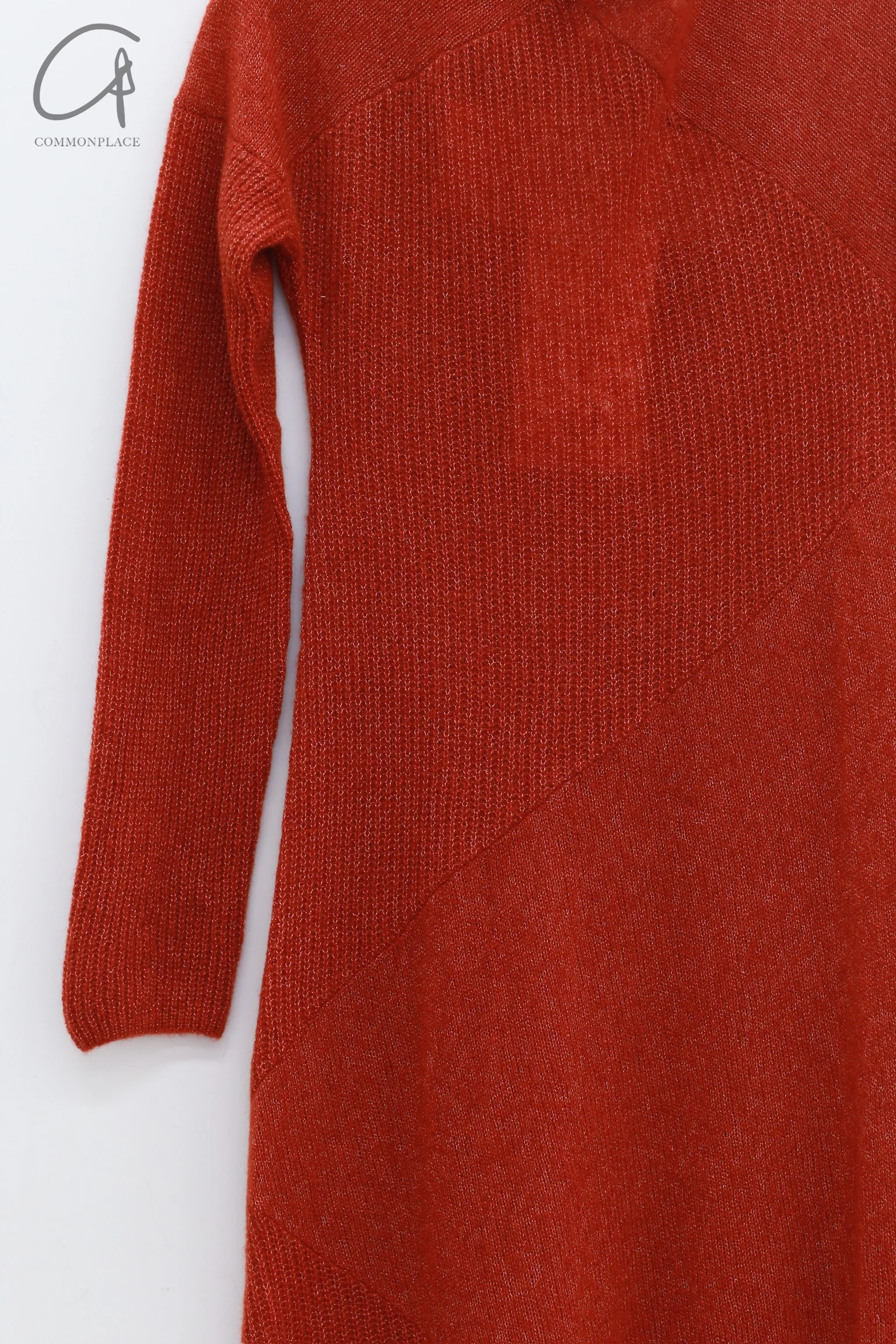 RUOHAN 24 autumn and winter collage cashmere dress RH-RH-RHKN154AW24-XH rust red RHKN152AW24 - Image 7