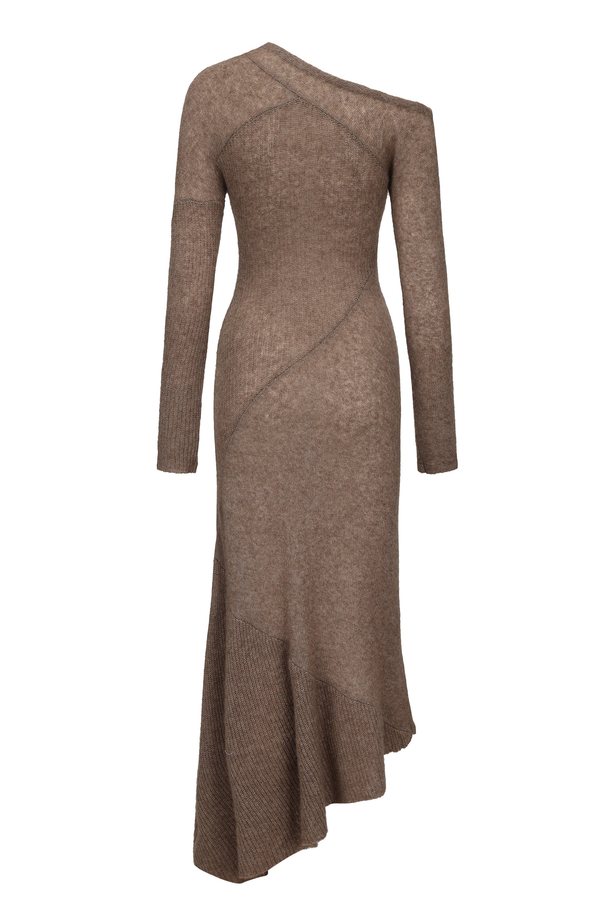 RUOHAN 24 autumn and winter collage cashmere dress RH-RHKN152AW24-ZONG brown - Image 5