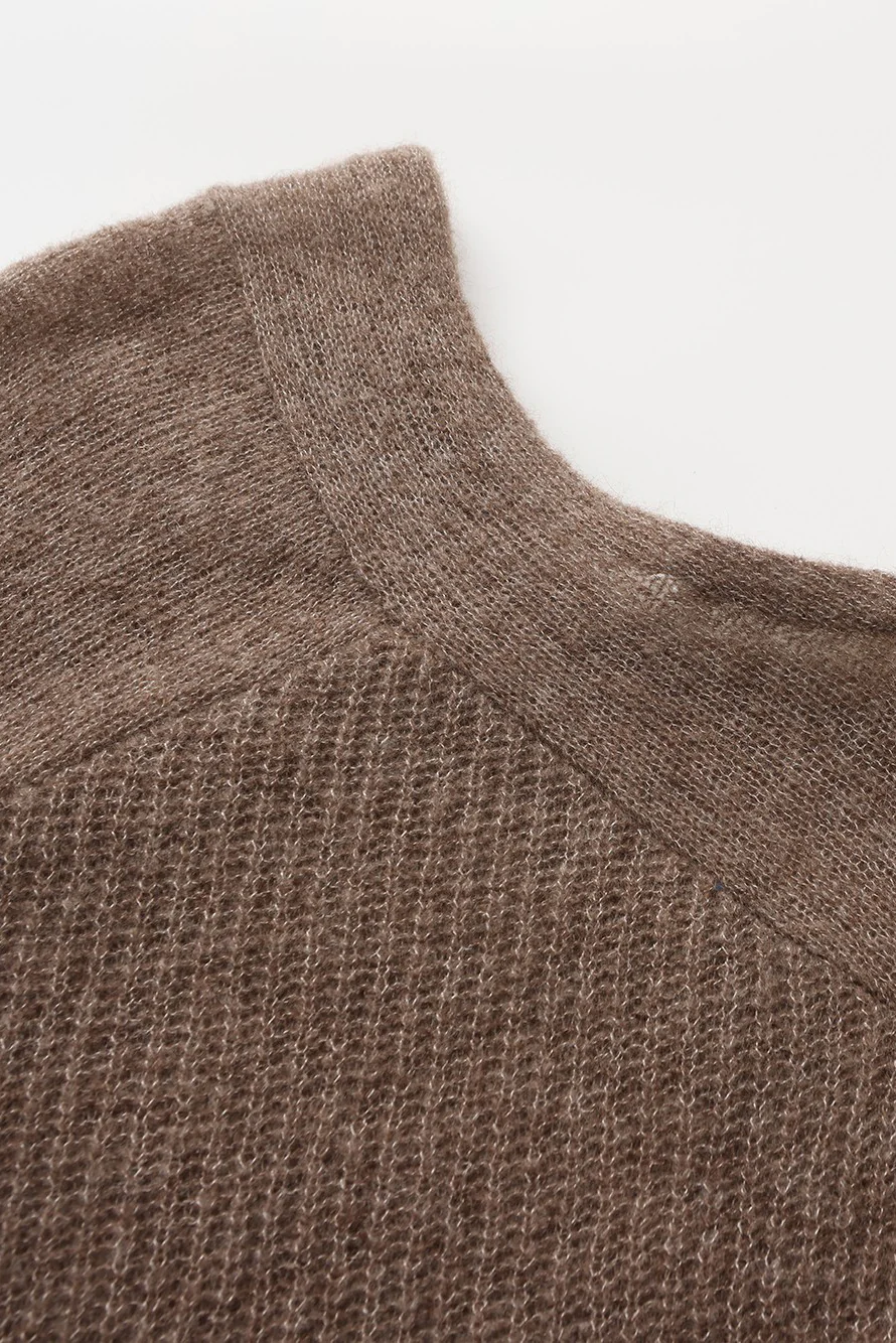 RUOHAN 24 autumn and winter collage cashmere dress RH-RHKN152AW24-ZONG brown - Image 8