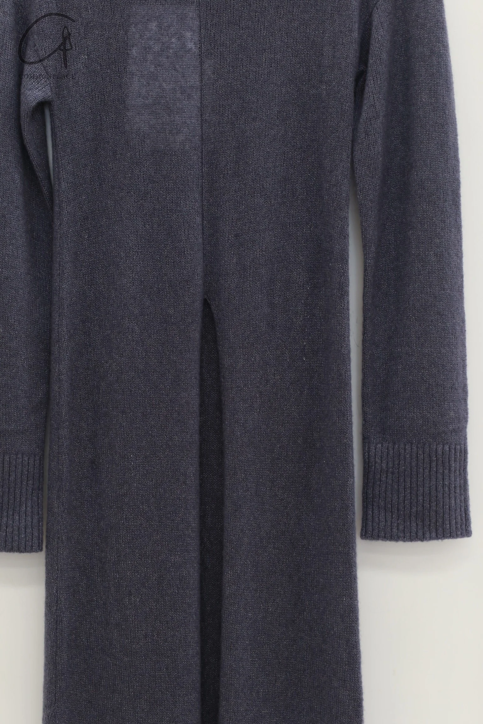 RUOHAN 24 Autumn and Winter High Neck Slit Cashmere Dress RH-RHKN117AW24-LAN Dark Blue - Image 6