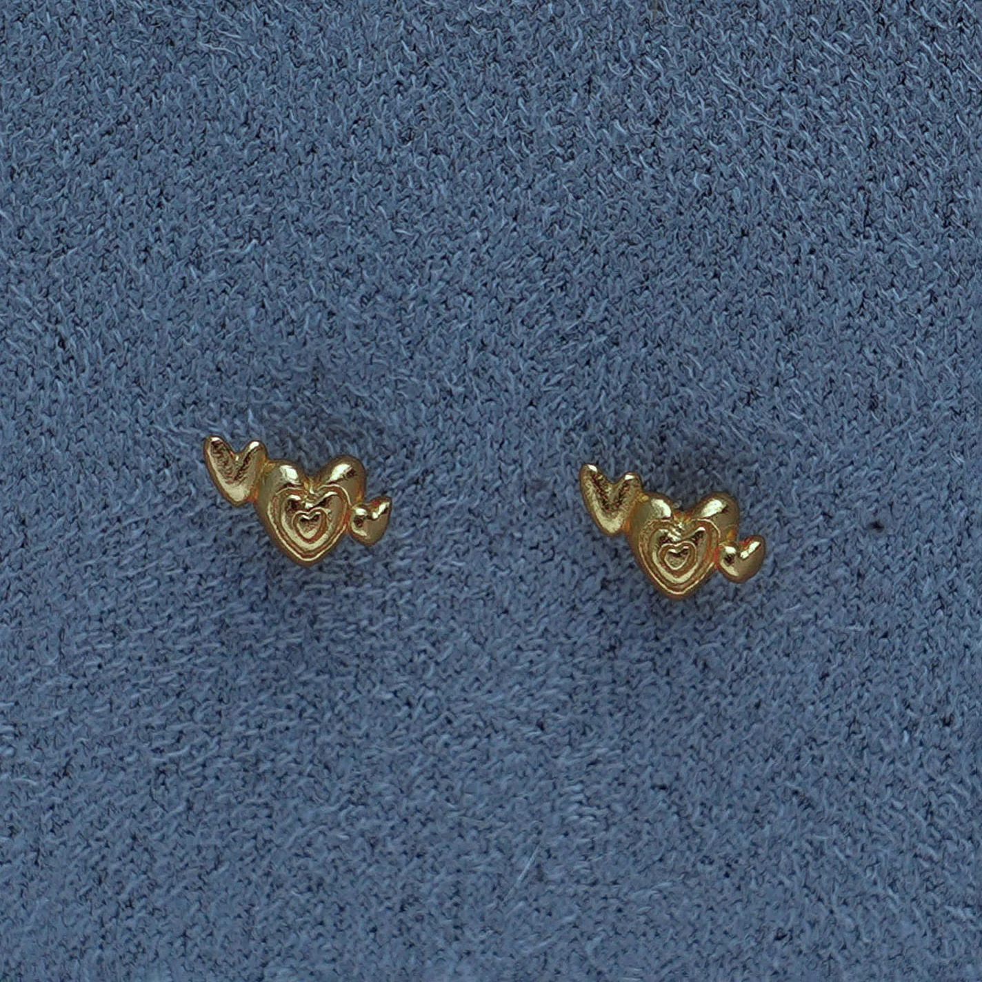 SALE E PEPE 2026 Valentine's Day Collection Sterling Silver/Gold Plated Heartbeat Earrings SEP-SP05E26-JIN Gold
