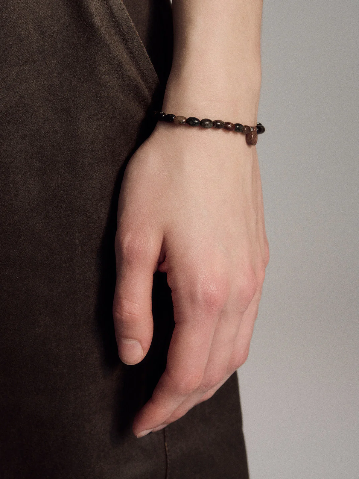 SALE E PEPE Black Mica Pebble Teapot/Yellow Agate Topaz Wine Pot Beaded Bracelet SEP-SP05A12-HHY Black/Red/Silver (SP05A11) - Image 7
