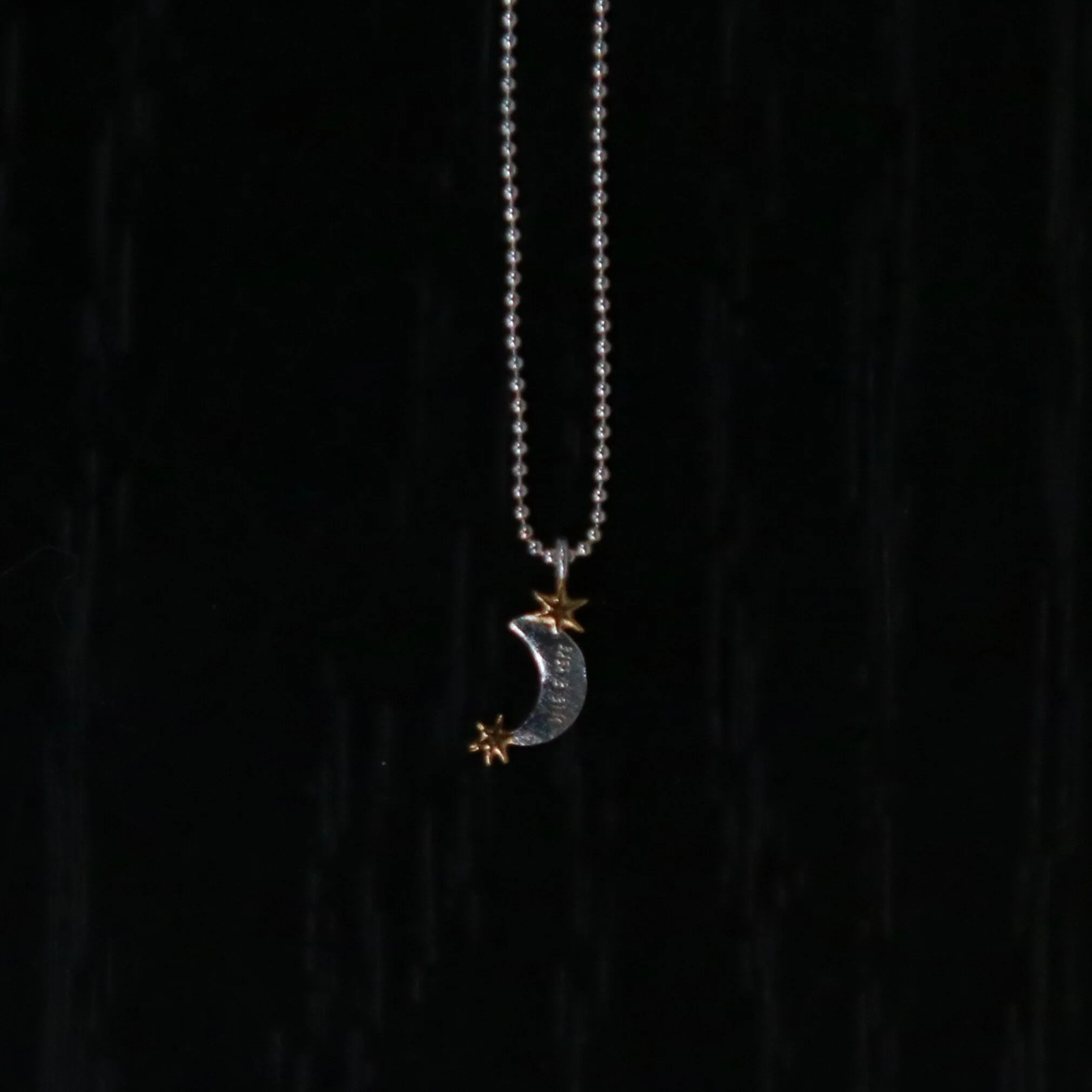 SALE E PEPE Christmas Collection Sterling Silver Gold-Plated Two-Tone Star and Moon Necklace SEP-SPCMN02-YJ Silver/Gold - Image 5