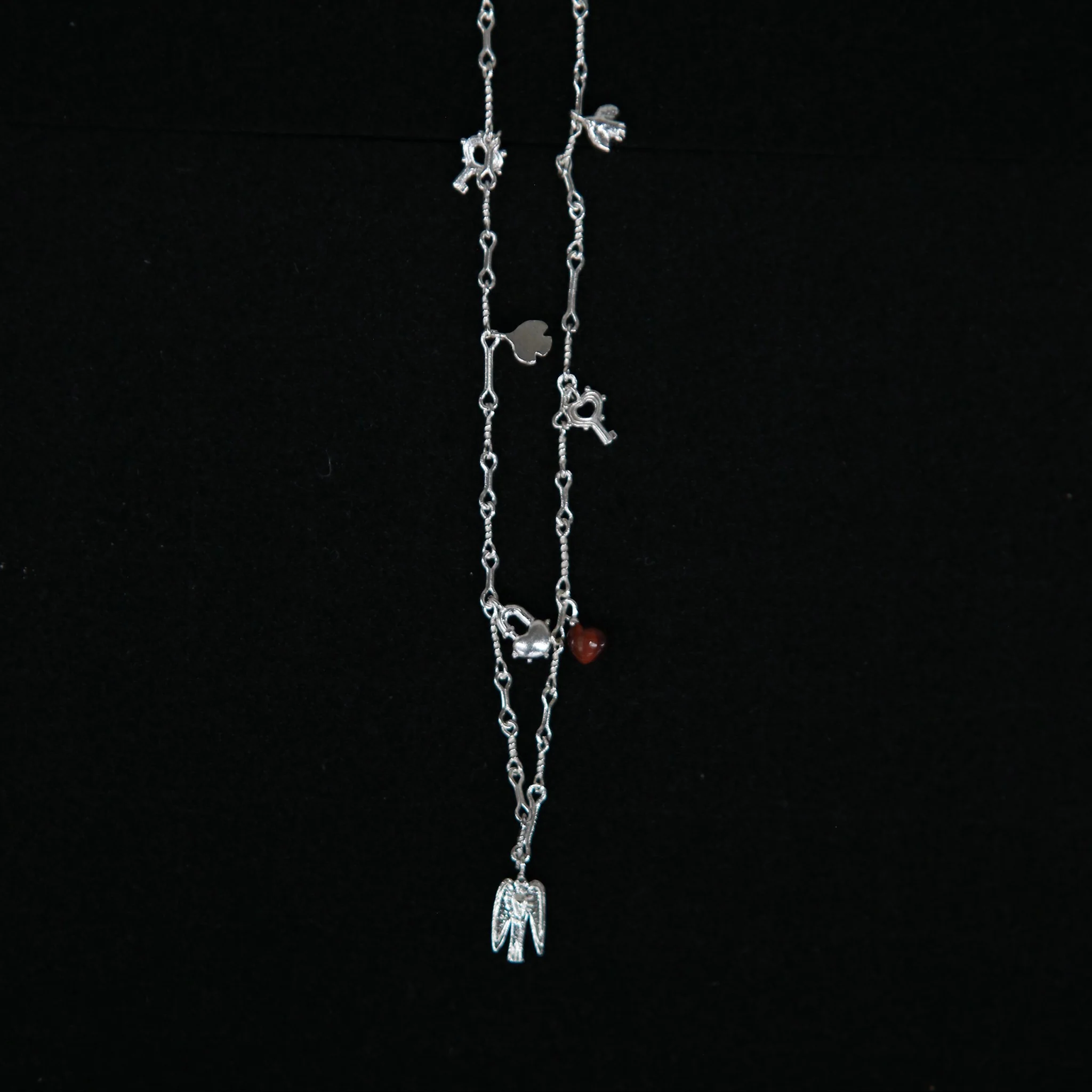 SALE E PEPE Sterling Silver Bird Wind Chime Necklace SEP-SPVAN04-YIN Silver - Image 2