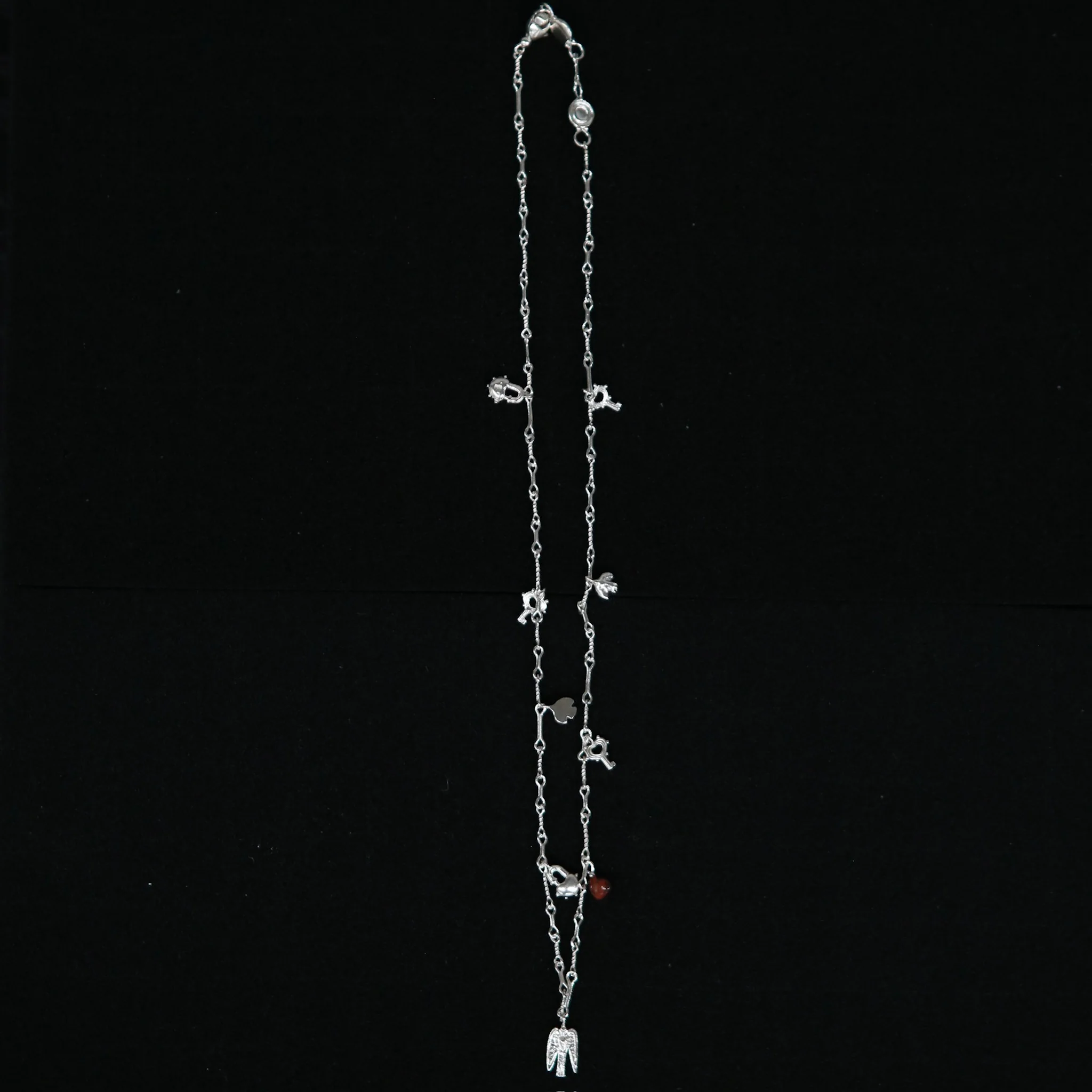 SALE E PEPE Sterling Silver Bird Wind Chime Necklace SEP-SPVAN04-YIN Silver - Image 3