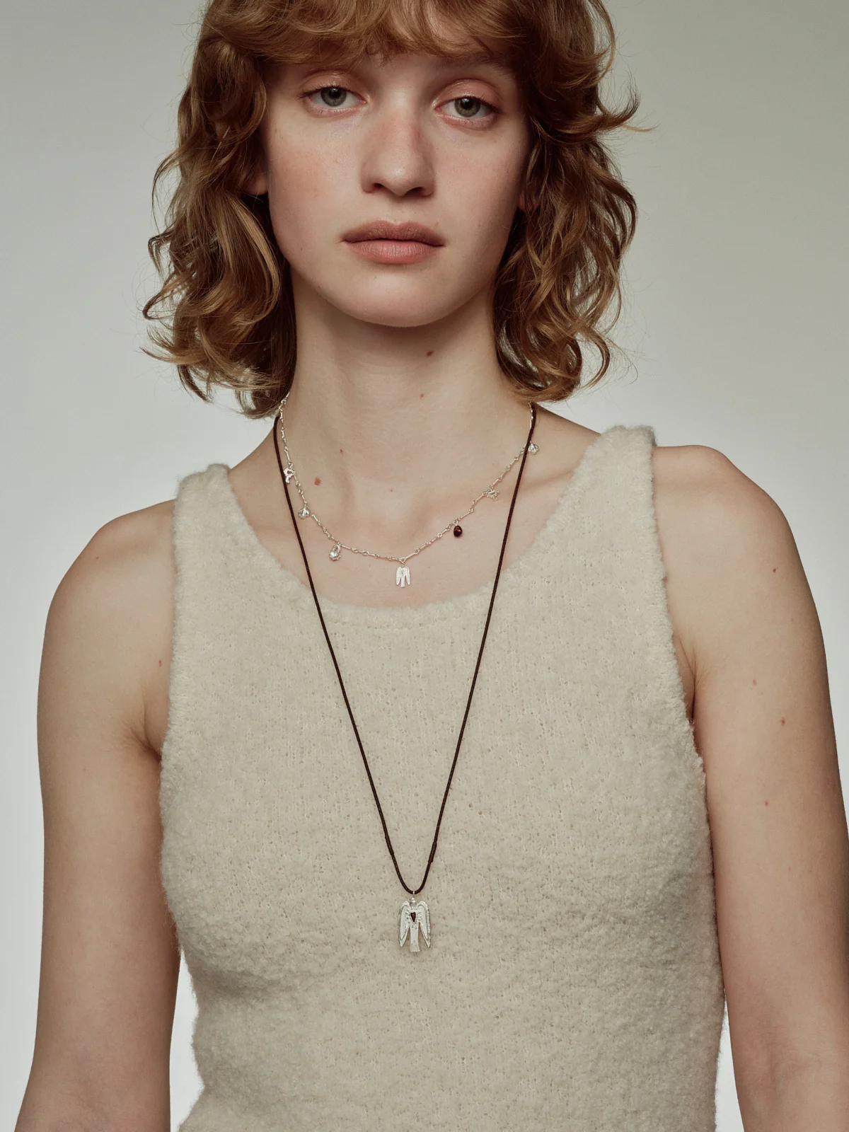 SALE E PEPE Sterling Silver Bird Wind Chime Necklace SEP-SPVAN04-YIN Silver - Image 9