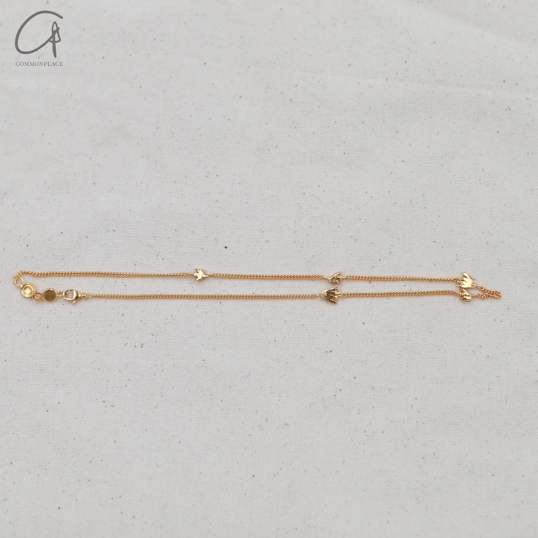 SALE E PEPE Sterling Silver/Gold Plated Forest Necklace SEP-SP02N06-JIN-F Gold - Image 2