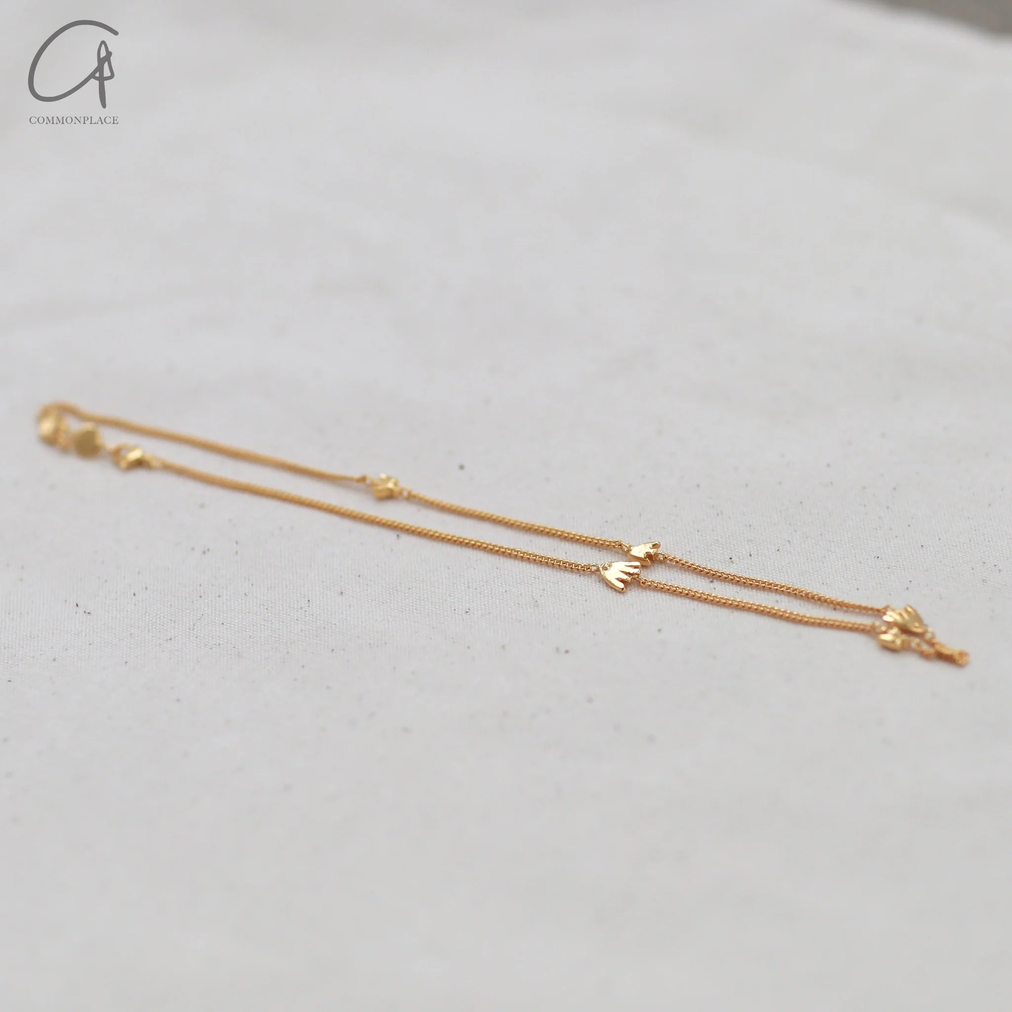 SALE E PEPE Sterling Silver/Gold Plated Forest Necklace SEP-SP02N06-JIN-F Gold - Image 3