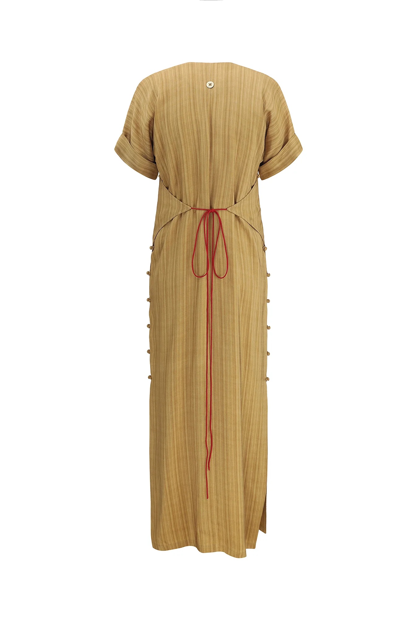 SAMUEL GUI YANG 25 autumn and winter MAY LING dress SGY-AW25BDR02-1-1-GOLDEN (GOLDEN SPICE) - Image 2