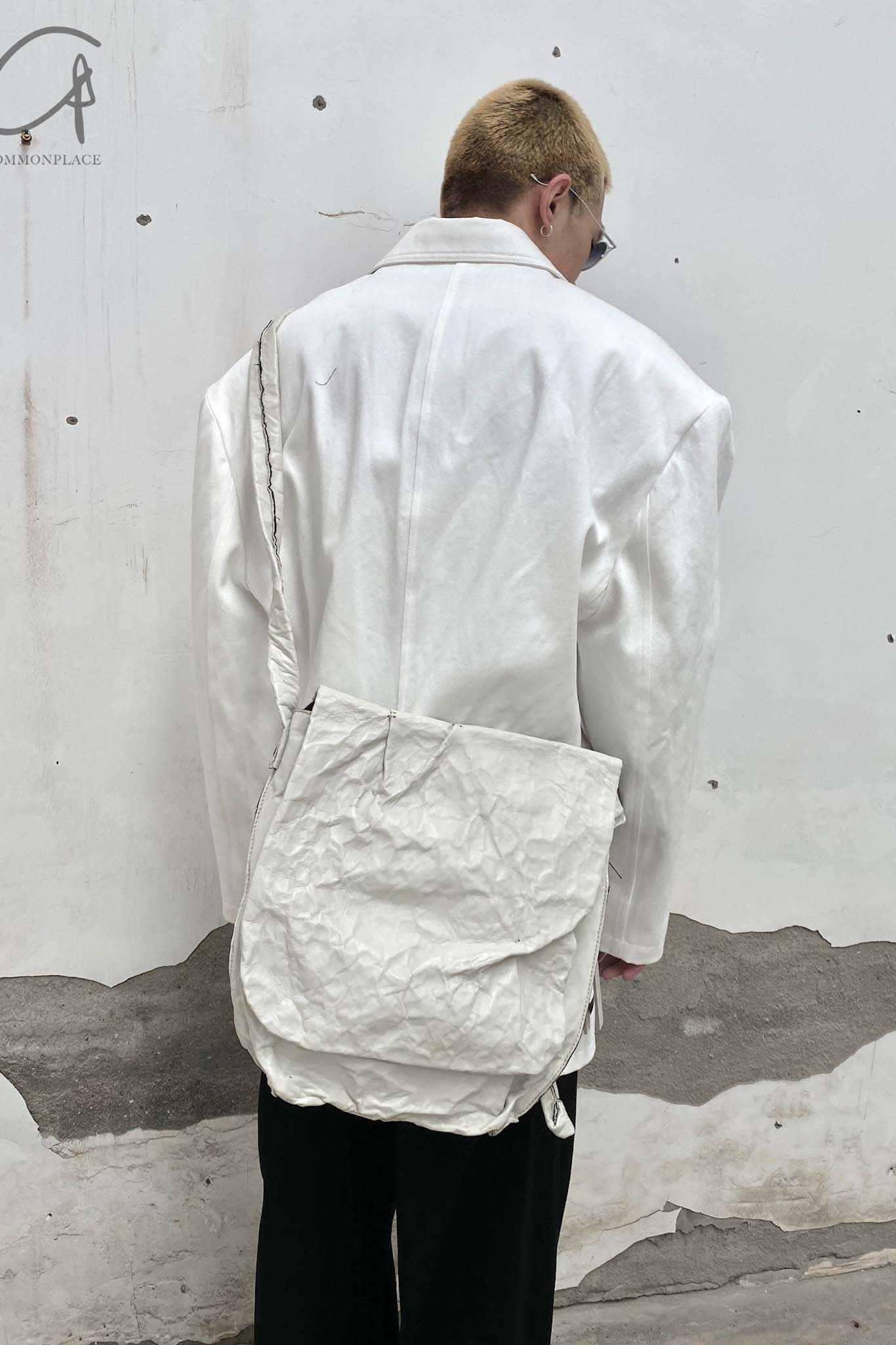 SIMONA TAGLIAFERRI (Sheepskin Anima, large cross-body bag) SS17A03 LAMB ANIMA CHALK - Image 15