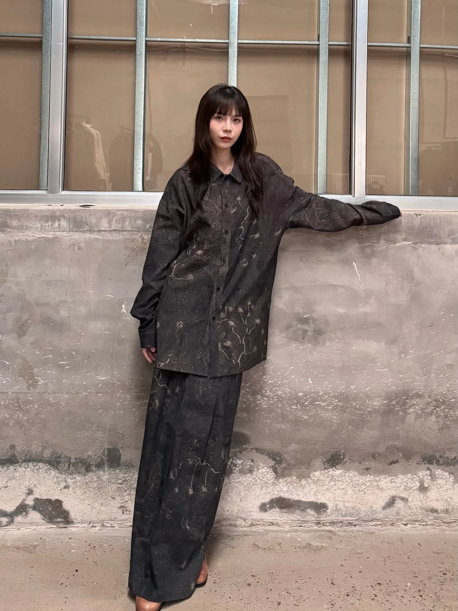 Stovaigh Vintage Vines Print Shirt/Jacket/A-line Print Skirt STV-ST25017SHTBAM-0 Shirt - Image 5