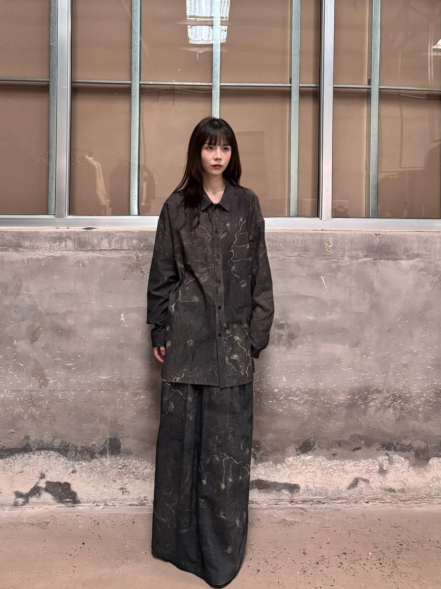 Stovaigh Vintage Vines Print Shirt/Jacket/A-line Print Skirt STV-ST25017SHTBAM-0 Shirt - Image 6