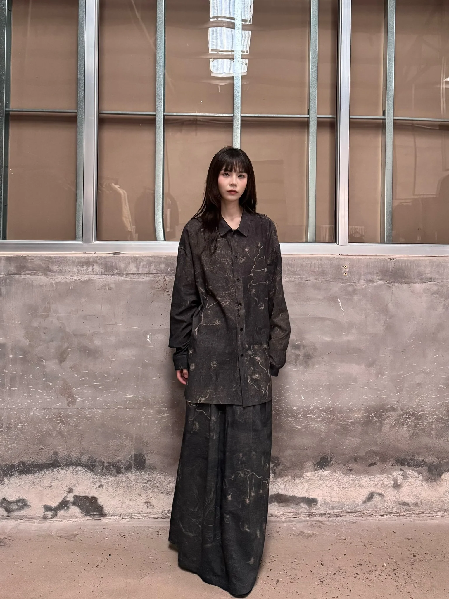 Stovaigh Vintage Vines Print Shirt/Jacket/A-line Print Skirt STV-ST25017SHTBAM-0 Shirt - Image 7