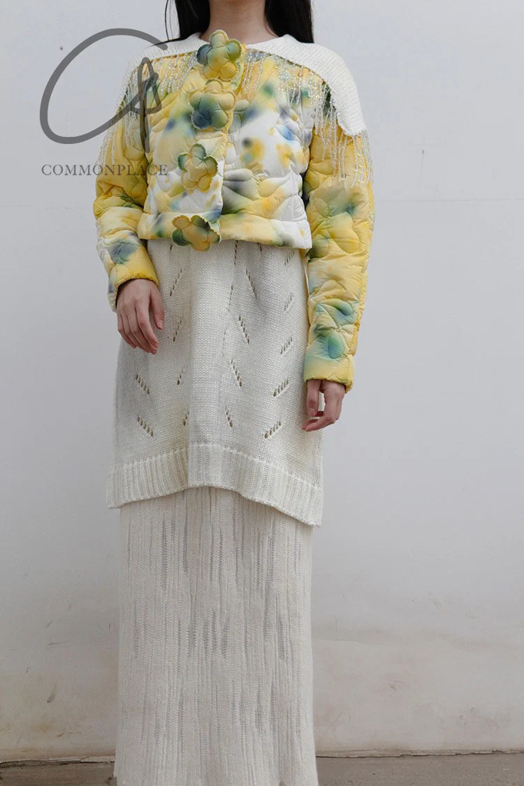 SUSAN FANG Shawl-style foam knitted sweater AW21DRS02BUBBLE-KNIT - Image 11