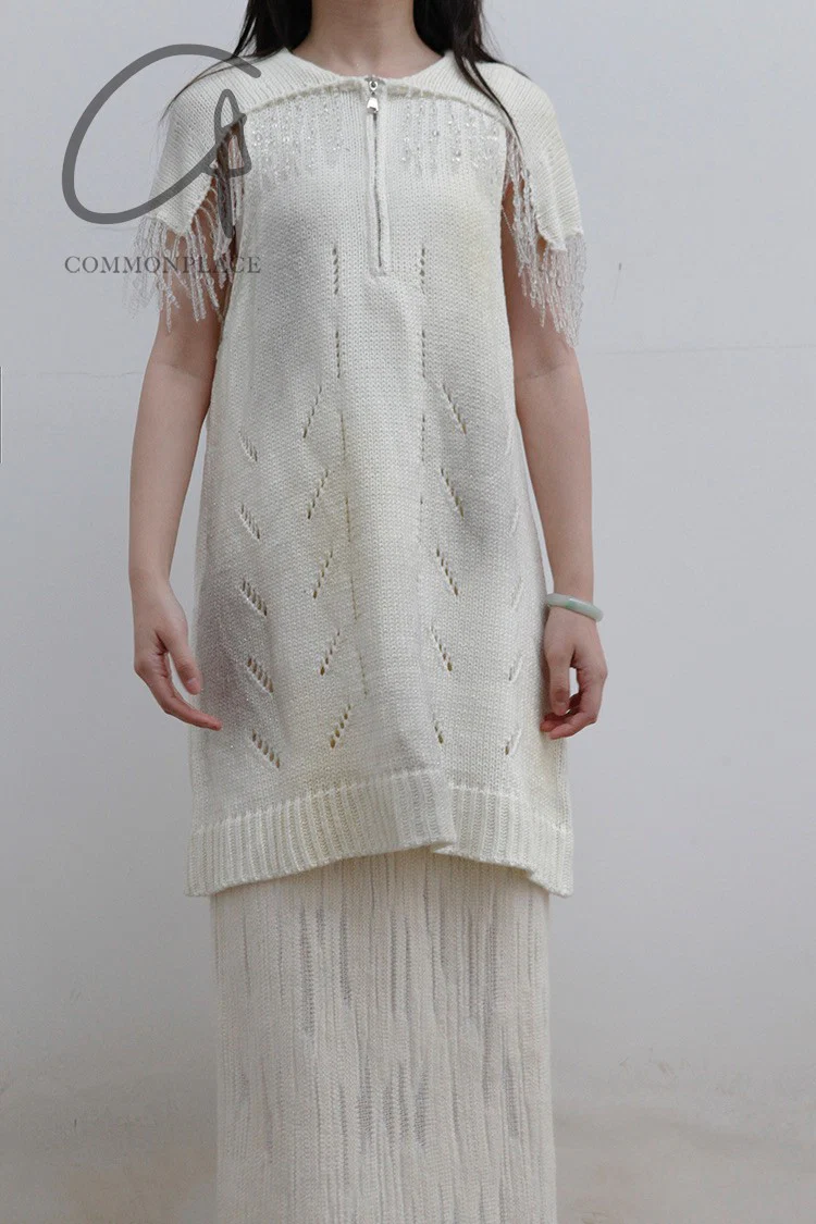 SUSAN FANG Shawl-style foam knitted sweater AW21DRS02BUBBLE-KNIT - Image 2
