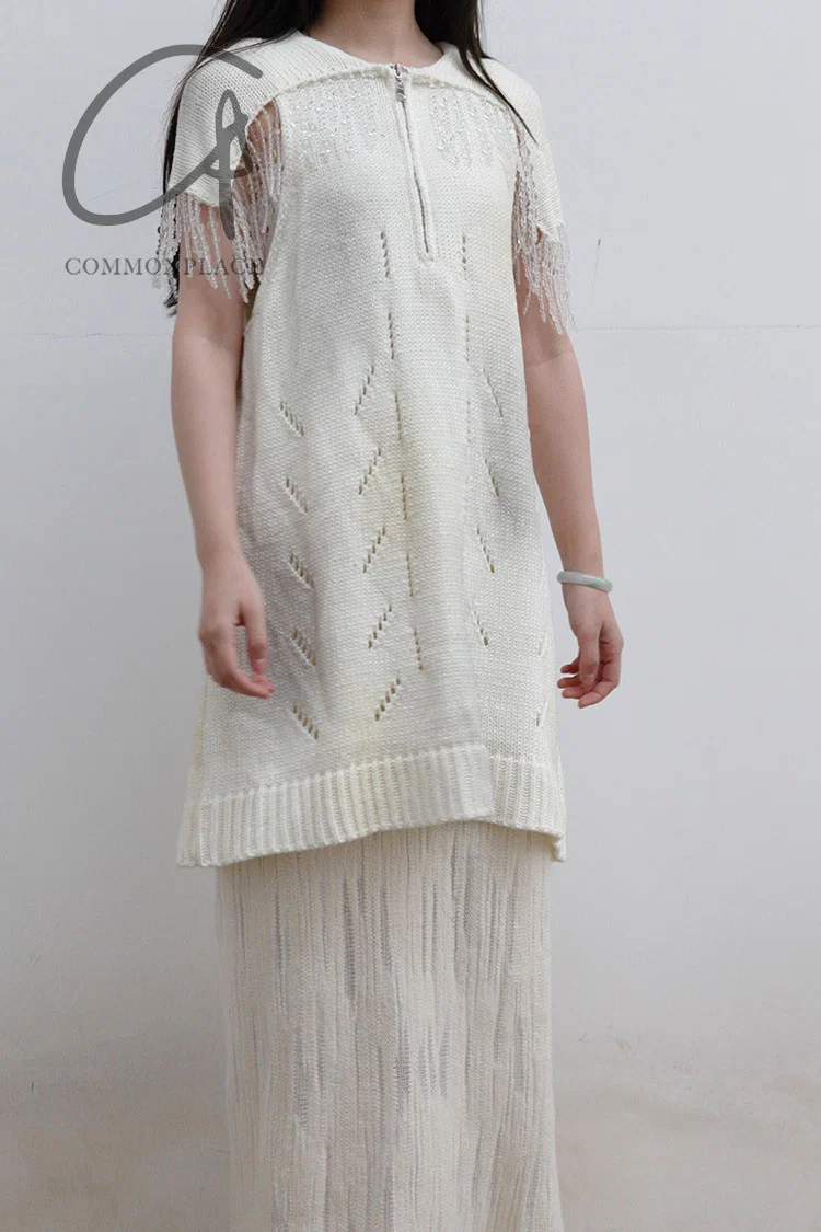 SUSAN FANG Shawl-style foam knitted sweater AW21DRS02BUBBLE-KNIT - Image 3