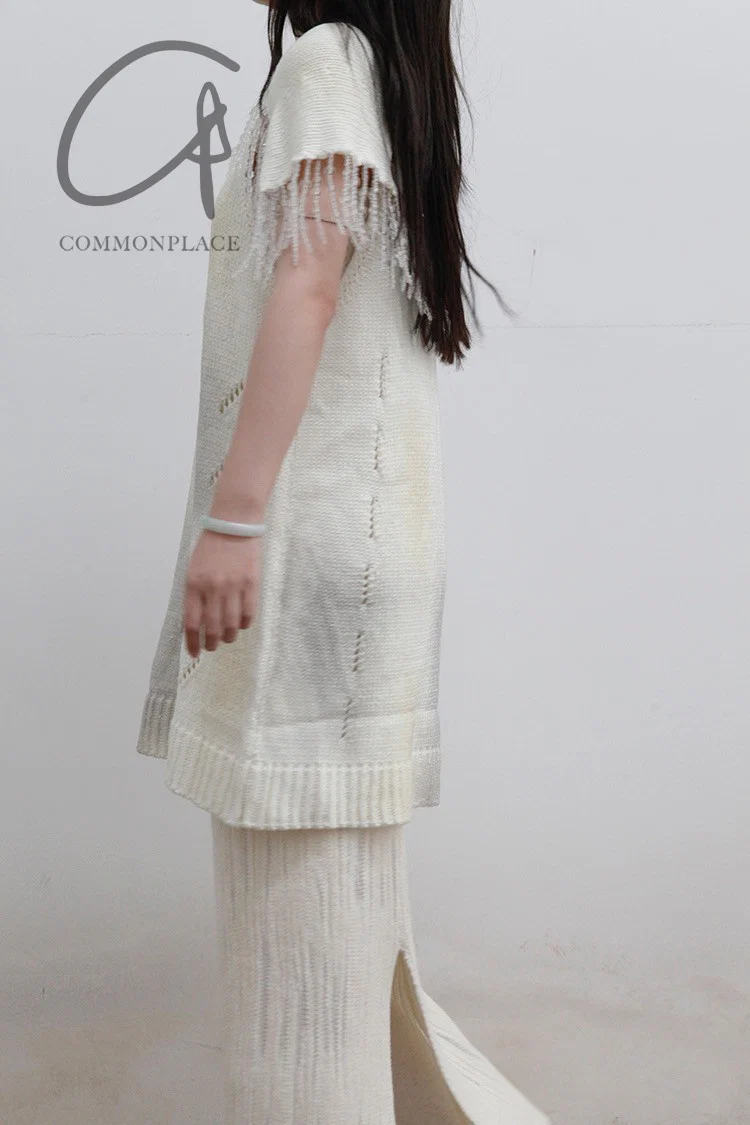 SUSAN FANG Shawl-style foam knitted sweater AW21DRS02BUBBLE-KNIT - Image 4