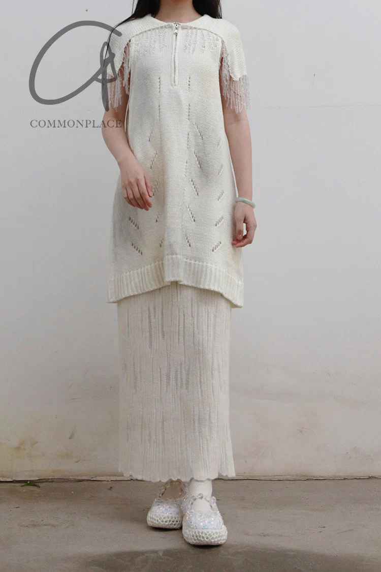 SUSAN FANG Shawl-style foam knitted sweater AW21DRS02BUBBLE-KNIT - Image 5
