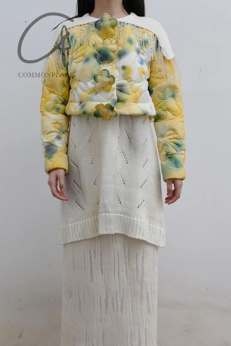 SUSAN FANG Shawl-style foam knitted sweater AW21DRS02BUBBLE-KNIT - Image 9