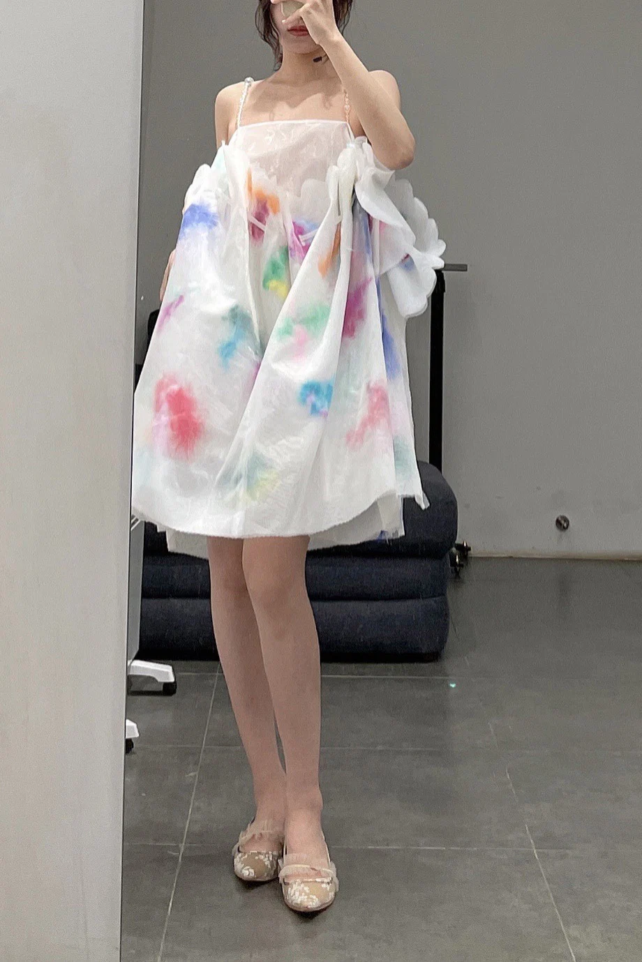 Susanfang beaded suspender skirt SS21DR15ORG - Image 9