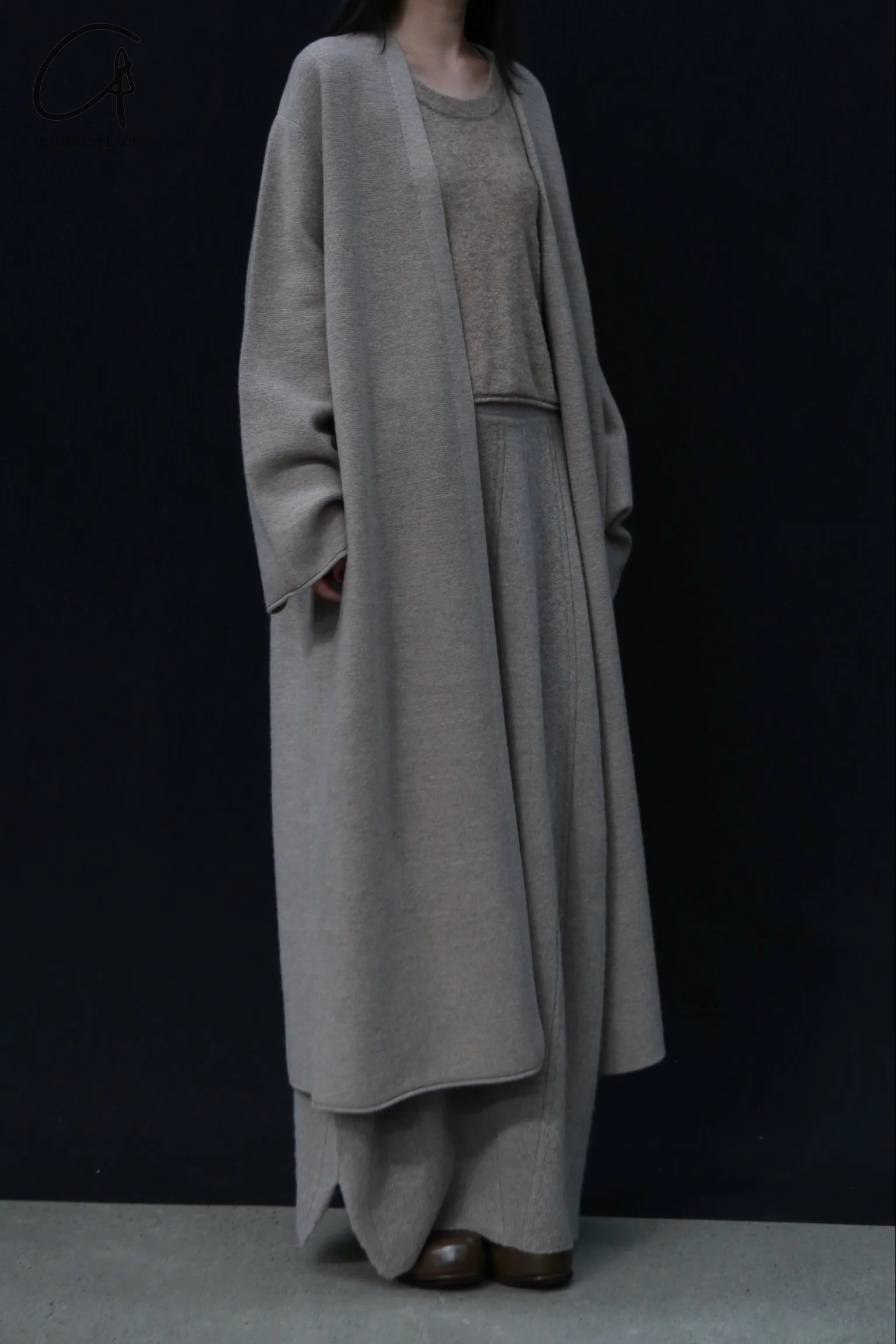 SWAYING 24 Autumn and Winter Low Round Neck Wool Bottoming Shirt SW-SW24AW1T22-TUO Camel SW24AW1T22 - Image 11
