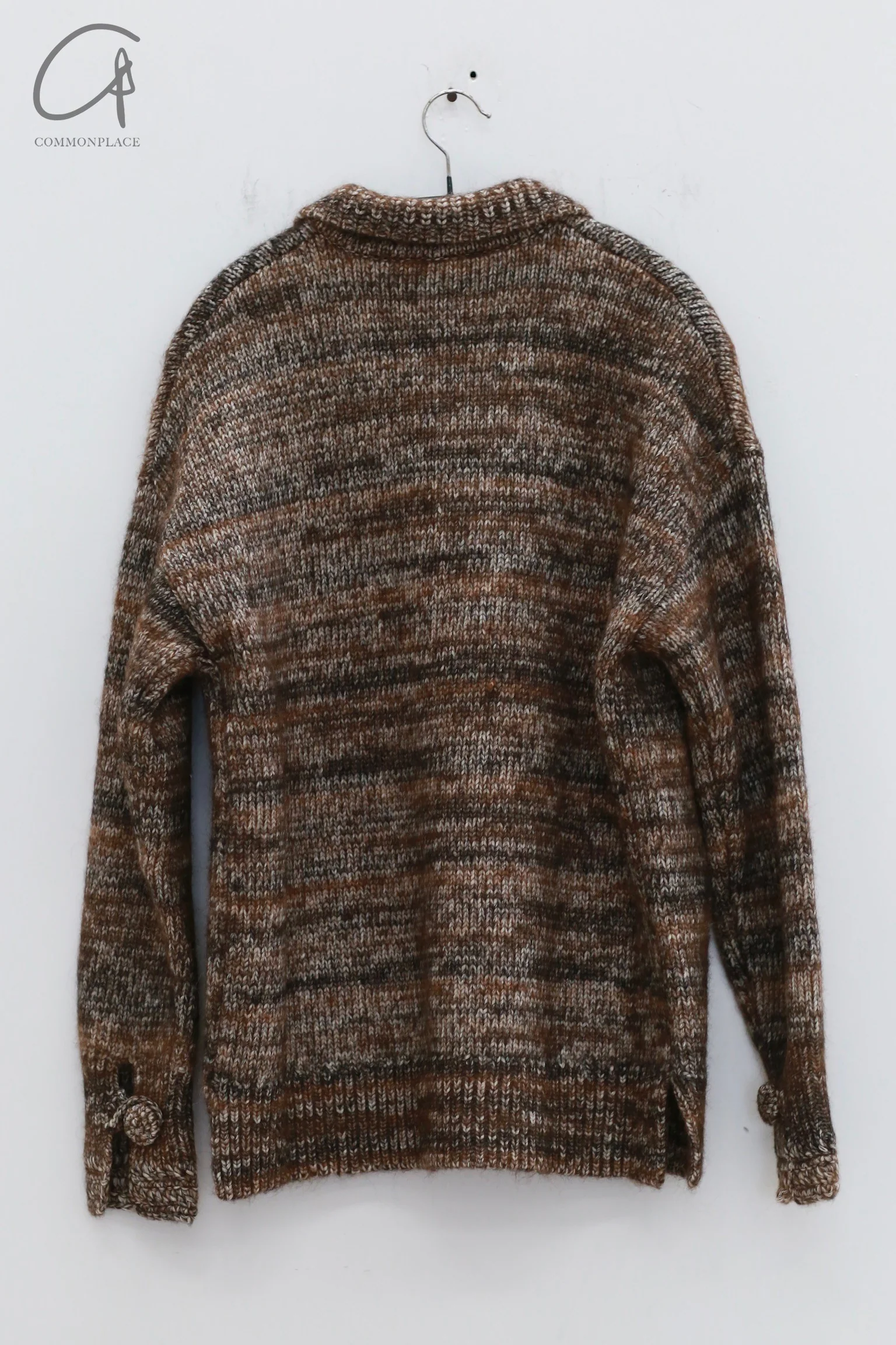SWAYING 24 Autumn and Winter Mohair Gradient Cuffs Crochet Jacket SW-SW24AW1T95-HZ Flower Brown - Image 4