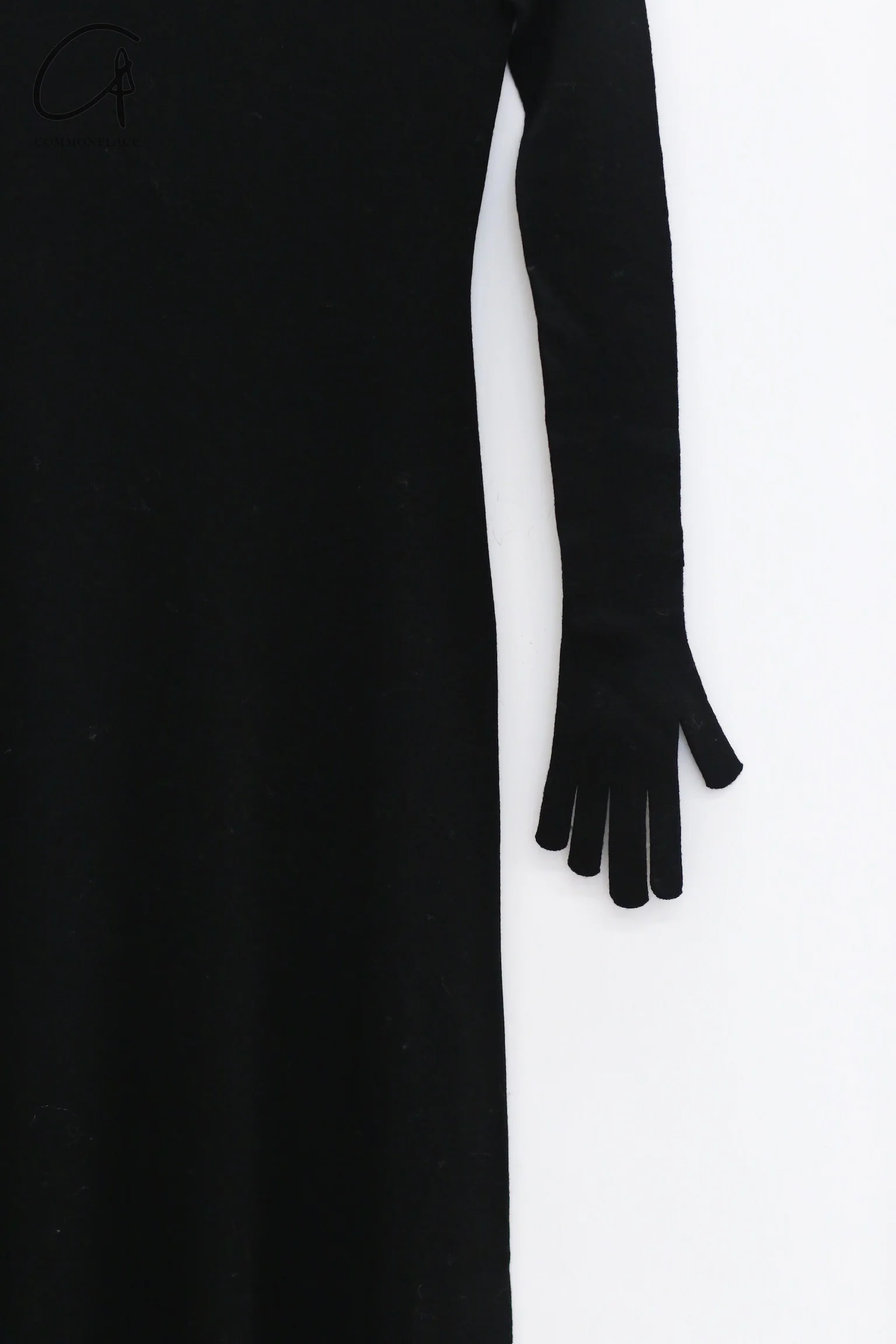SWAYING 24 Autumn and Winter Seamless Long Sleeve Mitten Dress SW-SW24AW2L15-HEI Black - Image 2