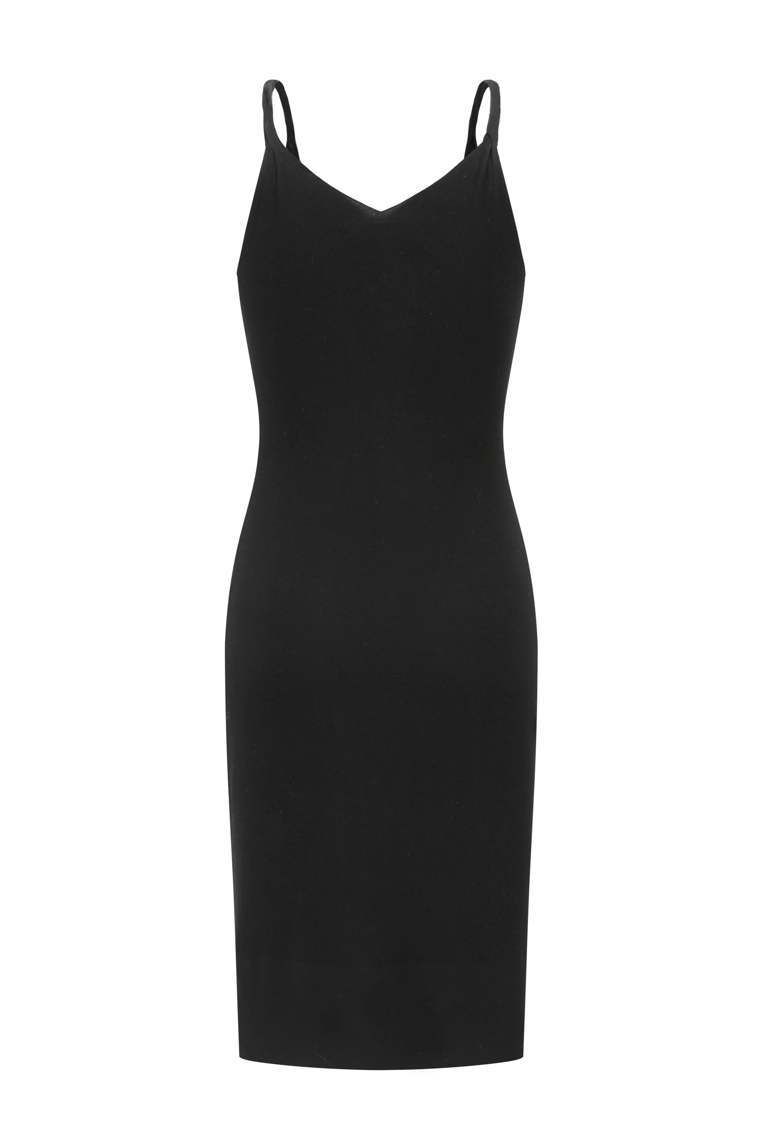 SWAYING 24 Early Autumn Bamboo Cashmere Knot Suspender Skirt SW-SW24PF2L03-HEI Black - Image 2