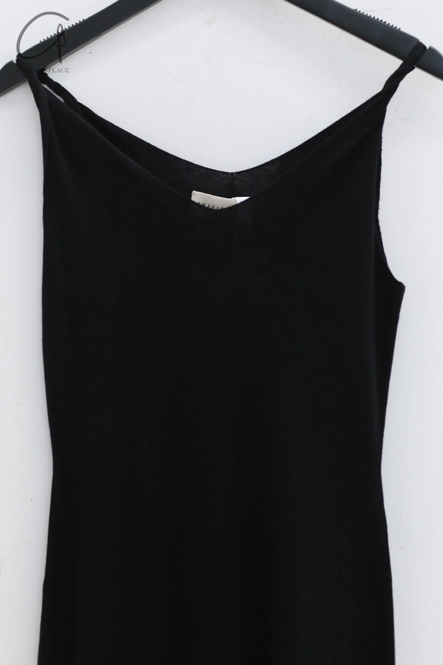 SWAYING 24 Early Autumn Bamboo Cashmere Knot Suspender Skirt SW-SW24PF2L03-HEI Black - Image 4