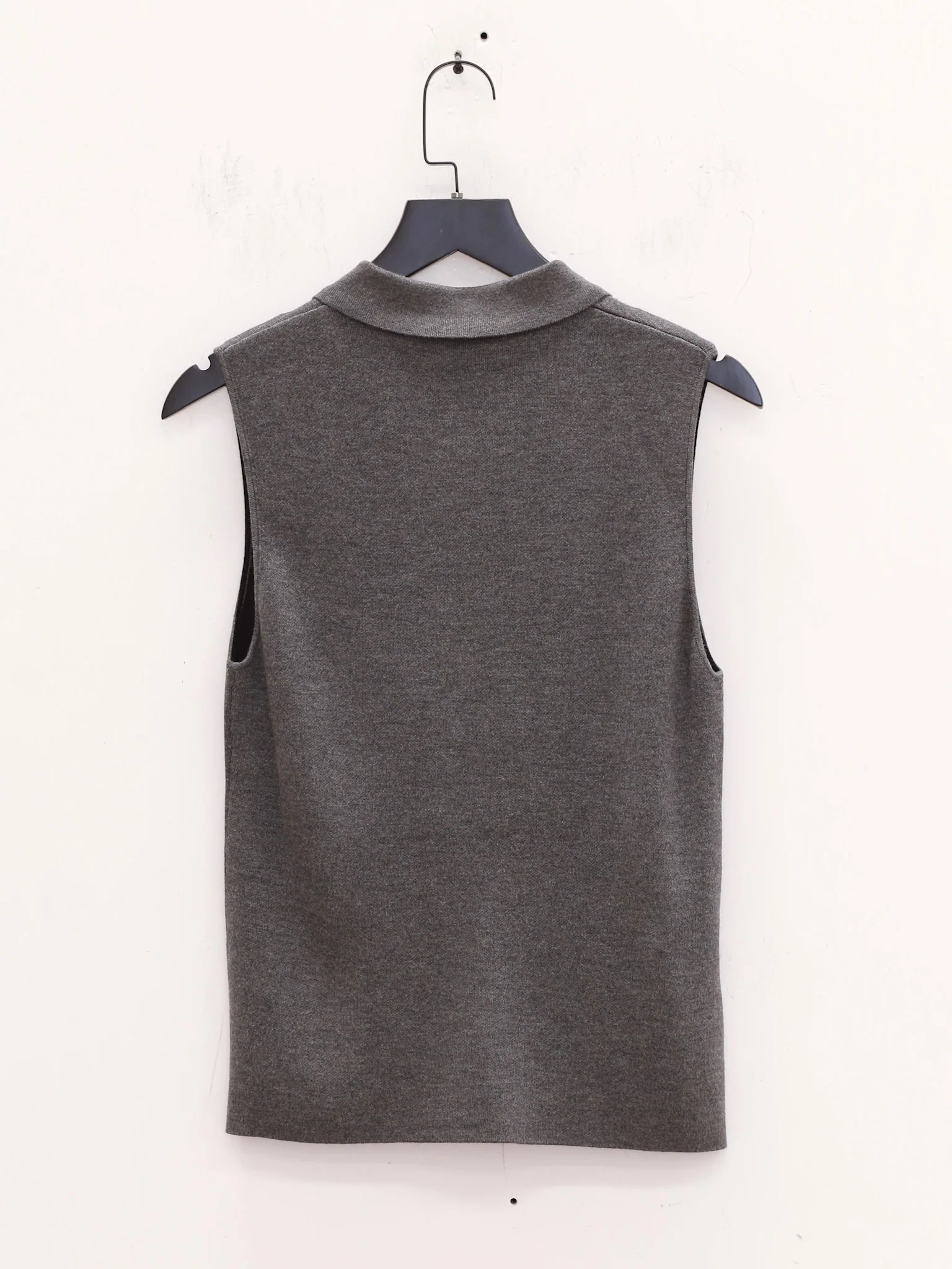 SWAYING 25 Early Autumn Zipper Lapel Cashmere Blend Vest SW-SW25PF1T15C3-HUI Gray - Image 5