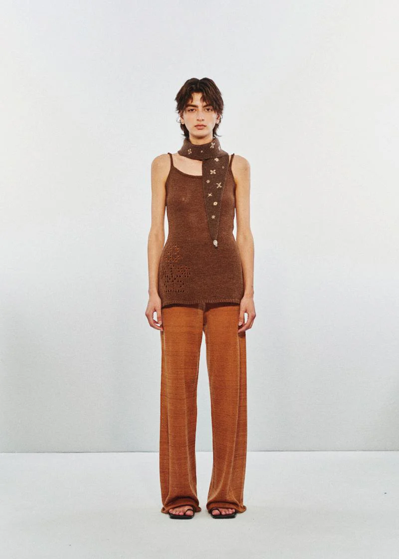 SWAYING 25 Early Fall Seamless Pointed Wool Straight Pants SW-SW25PF3B11C2-KF Coffee - Image 6