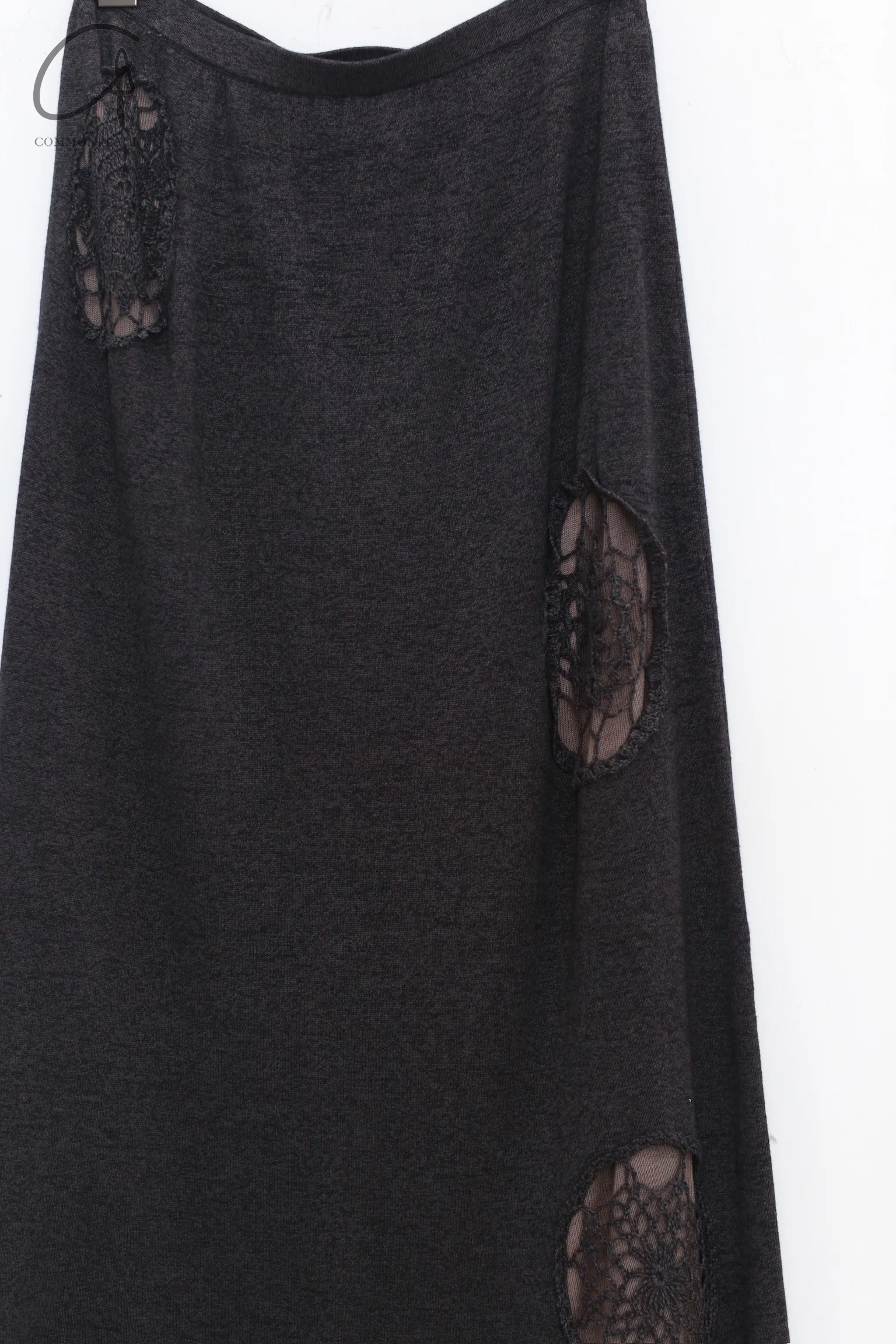 SWAYING 25 Early Spring Crochet Detail Skirt SW-SW25PS3B03-HEIHUI Gray and Black SW25PS3B03 - Image 3