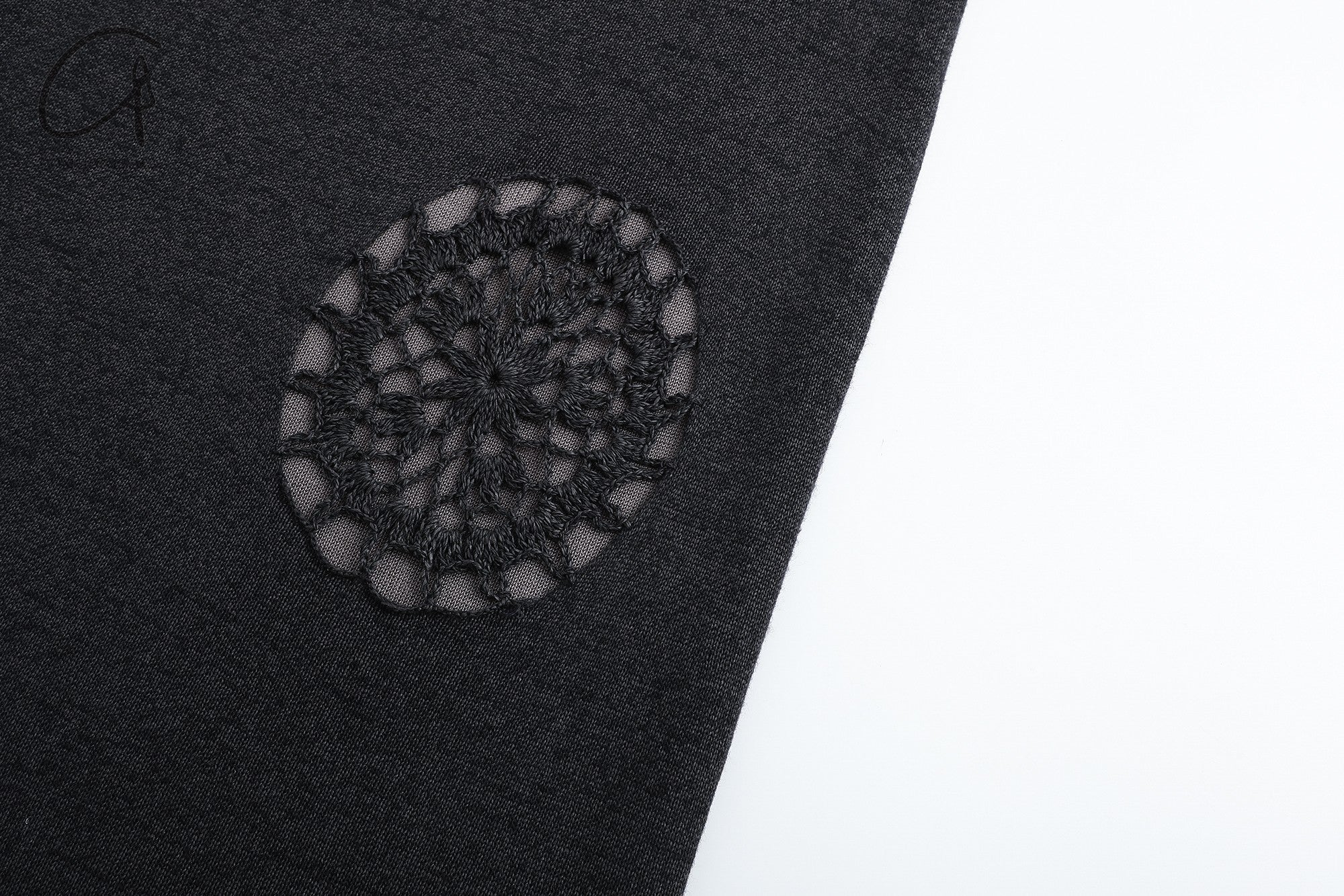SWAYING 25 Early Spring Crochet Detail Skirt SW-SW25PS3B03-HEIHUI Gray and Black SW25PS3B03 - Image 7