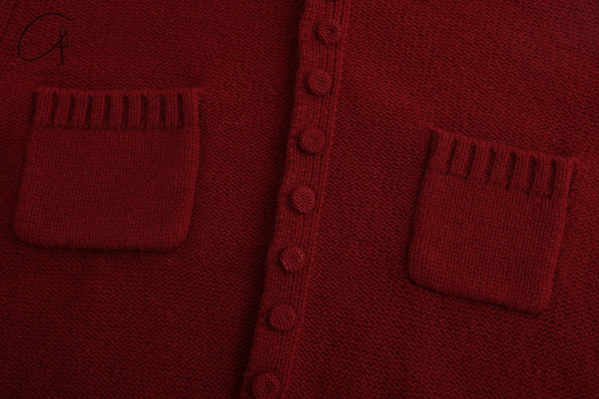 SWAYING 25 Early Spring Wool Pocket Cardigan/Skirt SW-SW25PS1T17-HONG Red Top SW25PS1T17 SW25PS3B09 - Image 8