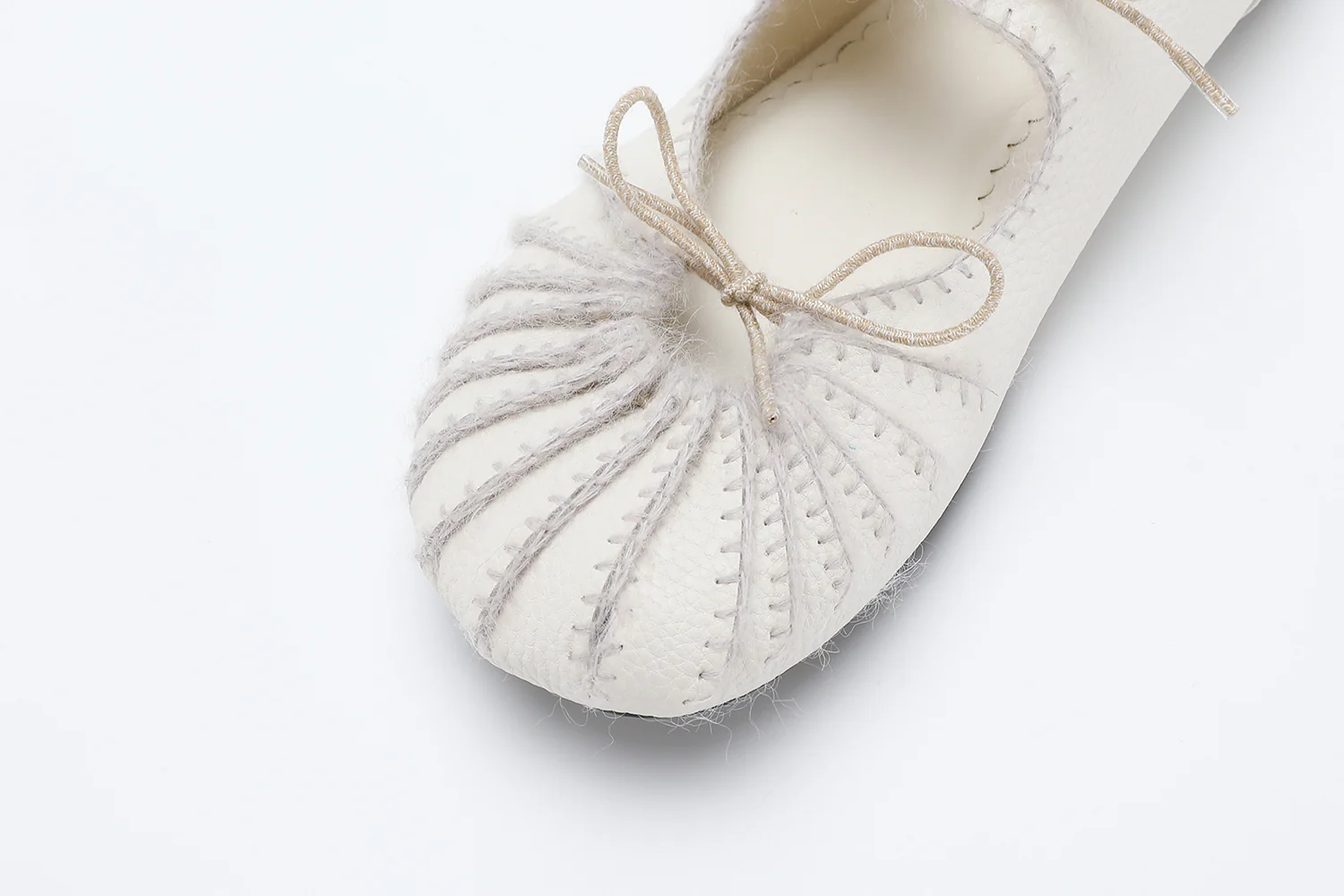 SWAYING 25 Fall/Winter Collection: Pleated Lace-Up Mary Jane Shoes SW-SW-SW25AW4P07C1S38-BAI White - Image 7