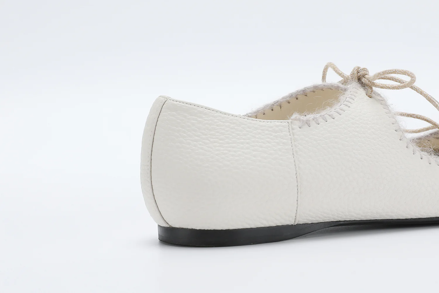 SWAYING 25 Fall/Winter Collection: Pleated Lace-Up Mary Jane Shoes SW-SW-SW25AW4P07C1S38-BAI White - Image 8