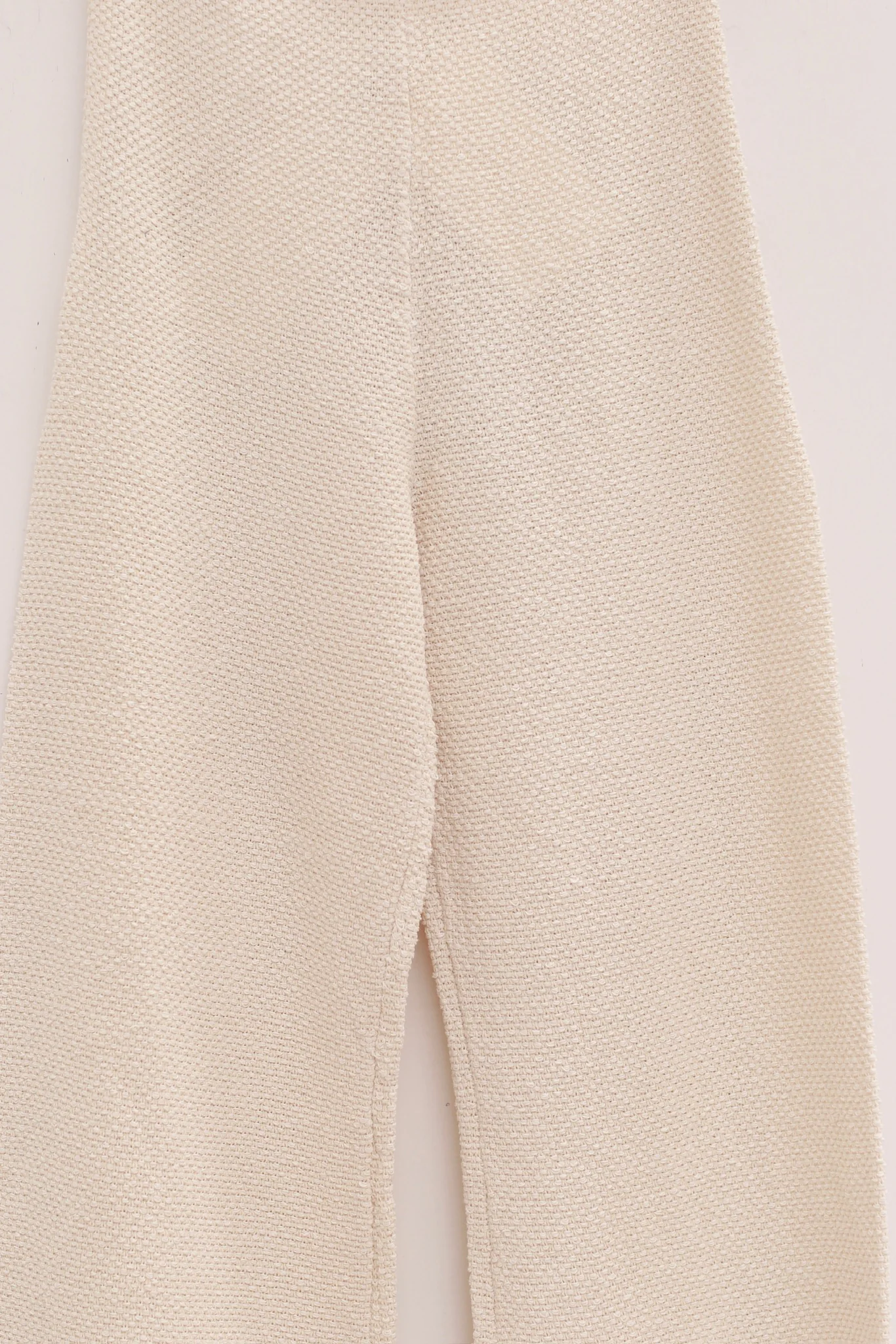SWAYING 25 Spring/Summer Knit Straight Pants SW-SW25SS3B16C1-BAI White - Image 2