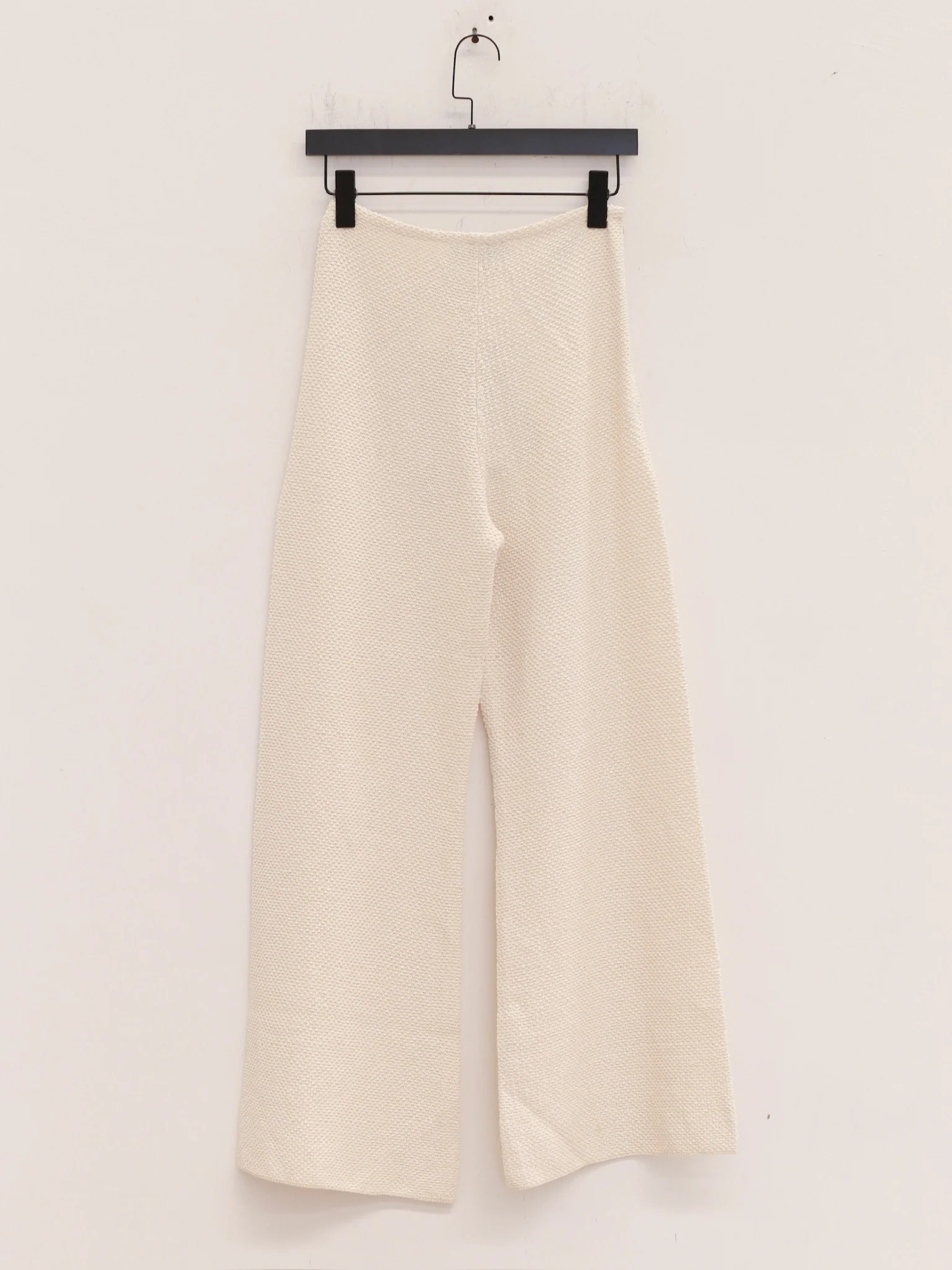 SWAYING 25 Spring/Summer Knit Straight Pants SW-SW25SS3B16C1-BAI White - Image 4