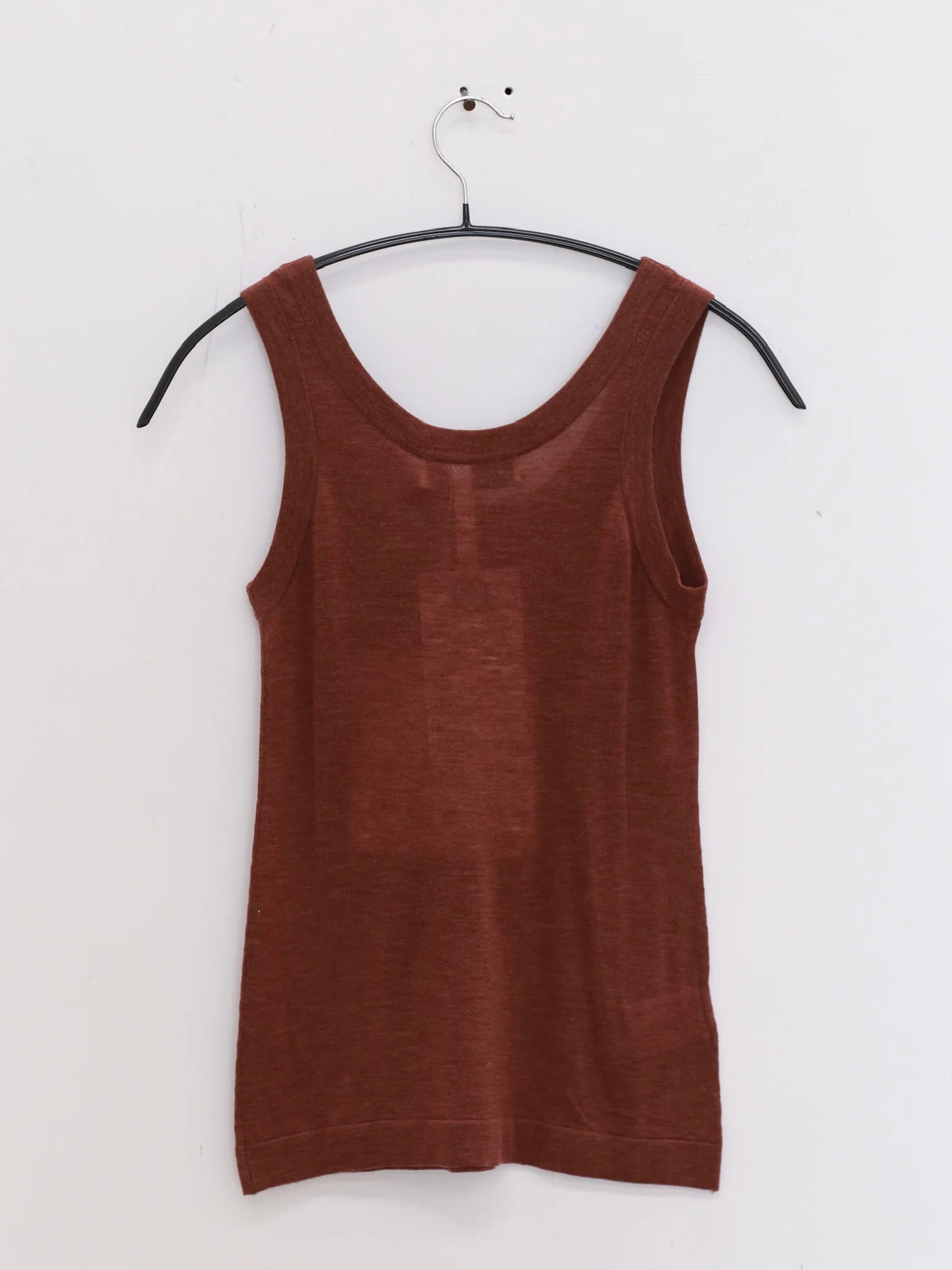 SWAYING 25 Spring/Summer Water-soluble Wool Round Neck Vest SW-SW25SS1T10C4-HZ Red Brown SW-SW25SS1T10C2 - Image 4
