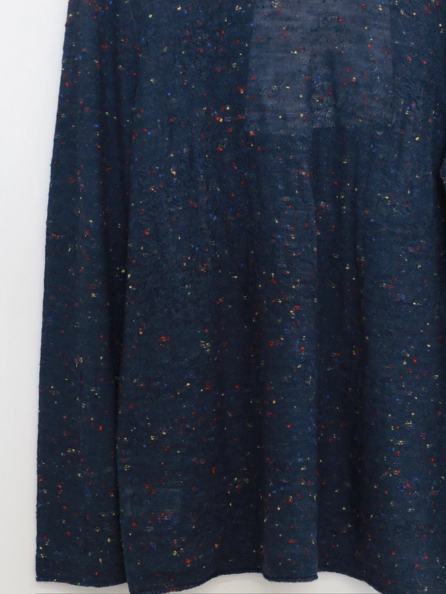 SWAYING 26 Early Spring Loose-fitting Long-sleeved Top in Colorful Gauze SW-SW26PS1T09C2-ZQ Navy Blue - Image 3