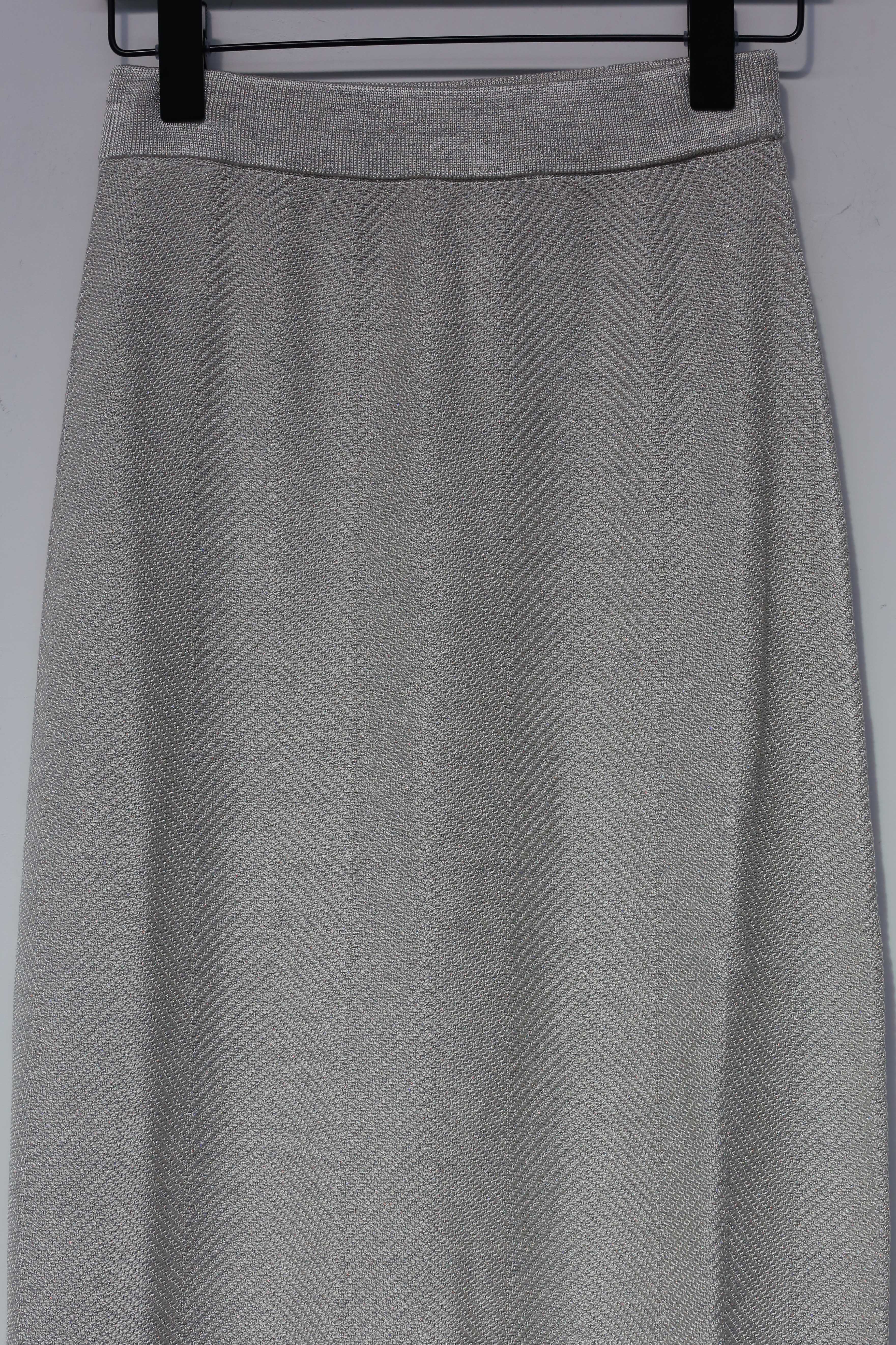 SWAYING/KNIT Cloud Skirt SW212XZ07 Gray/White PS33 - Image 4
