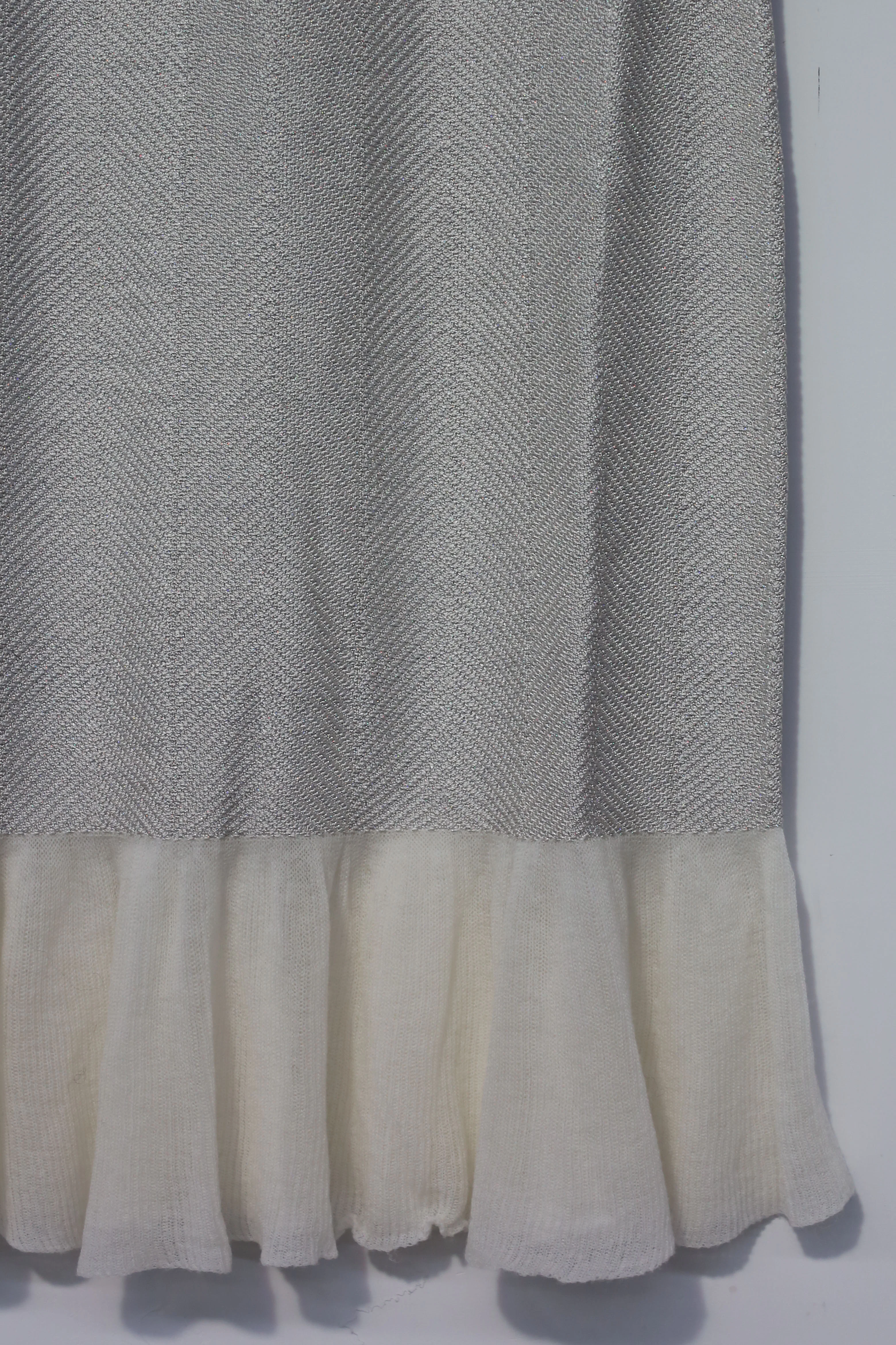 SWAYING/KNIT Cloud Skirt SW212XZ07 Gray/White PS33 - Image 5