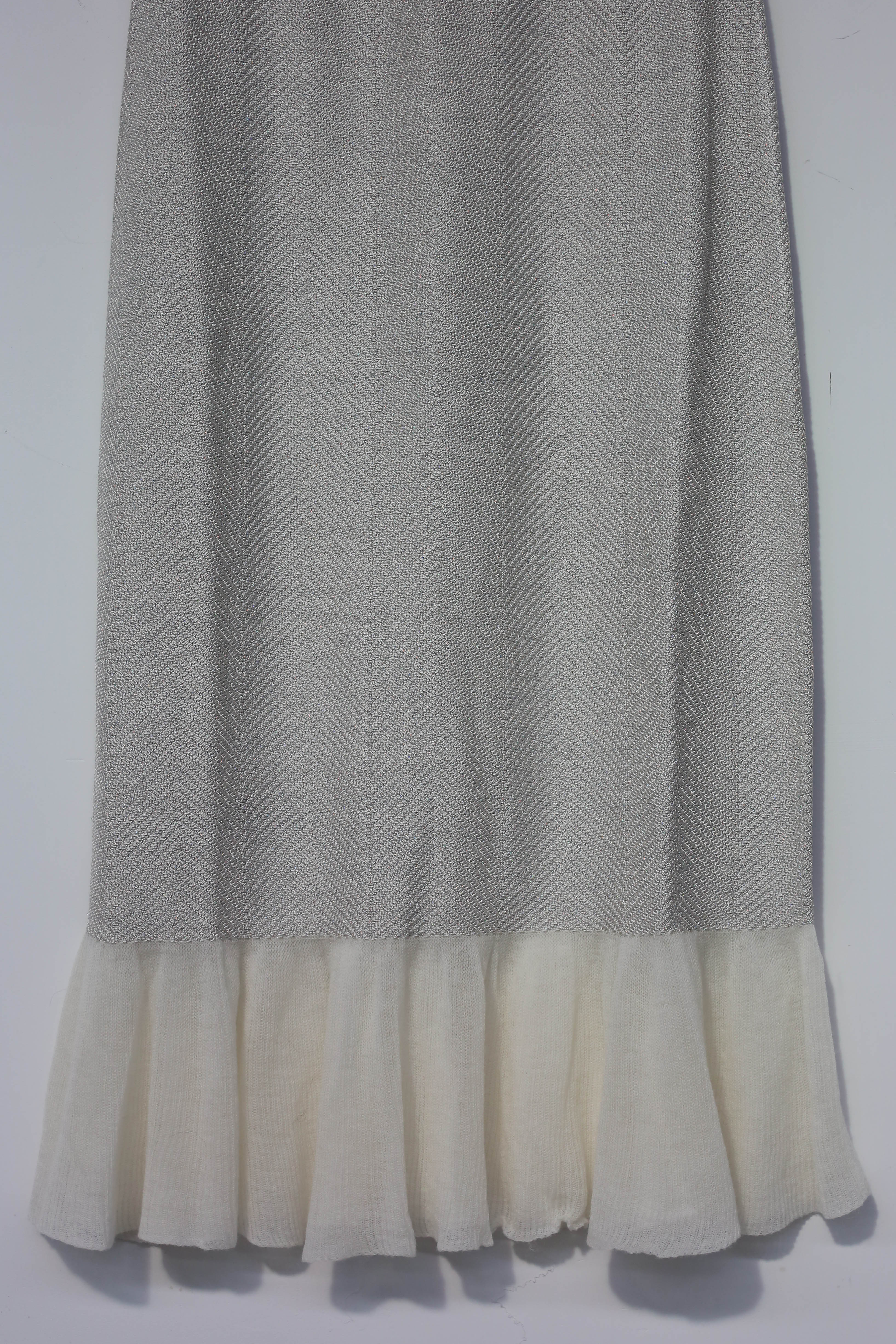 SWAYING/KNIT Cloud Skirt SW212XZ07 Gray/White PS33 - Image 9