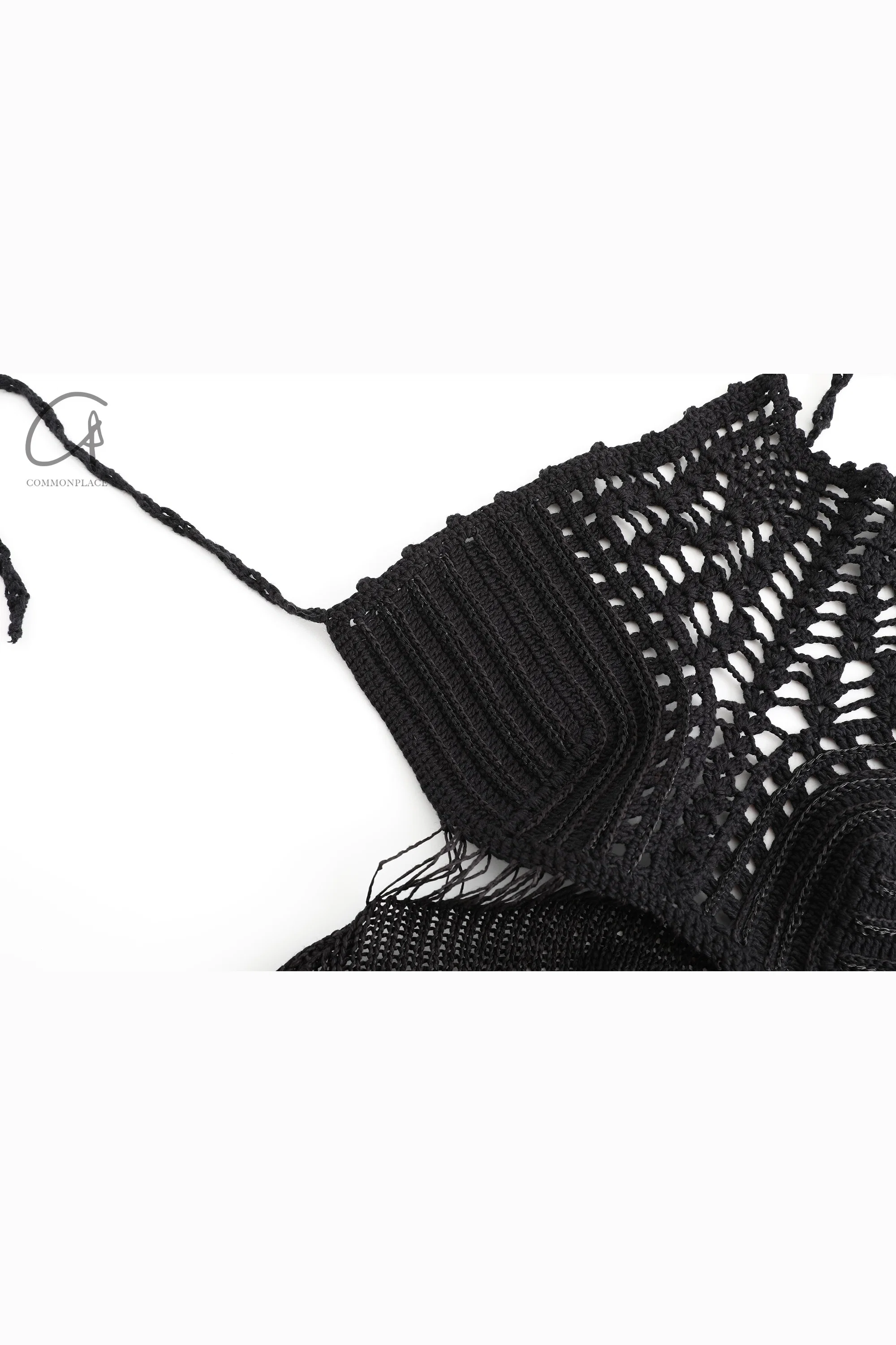 SWAYING/KNIT Crochet Backless Dress SW22SSL38 Black - Image 20
