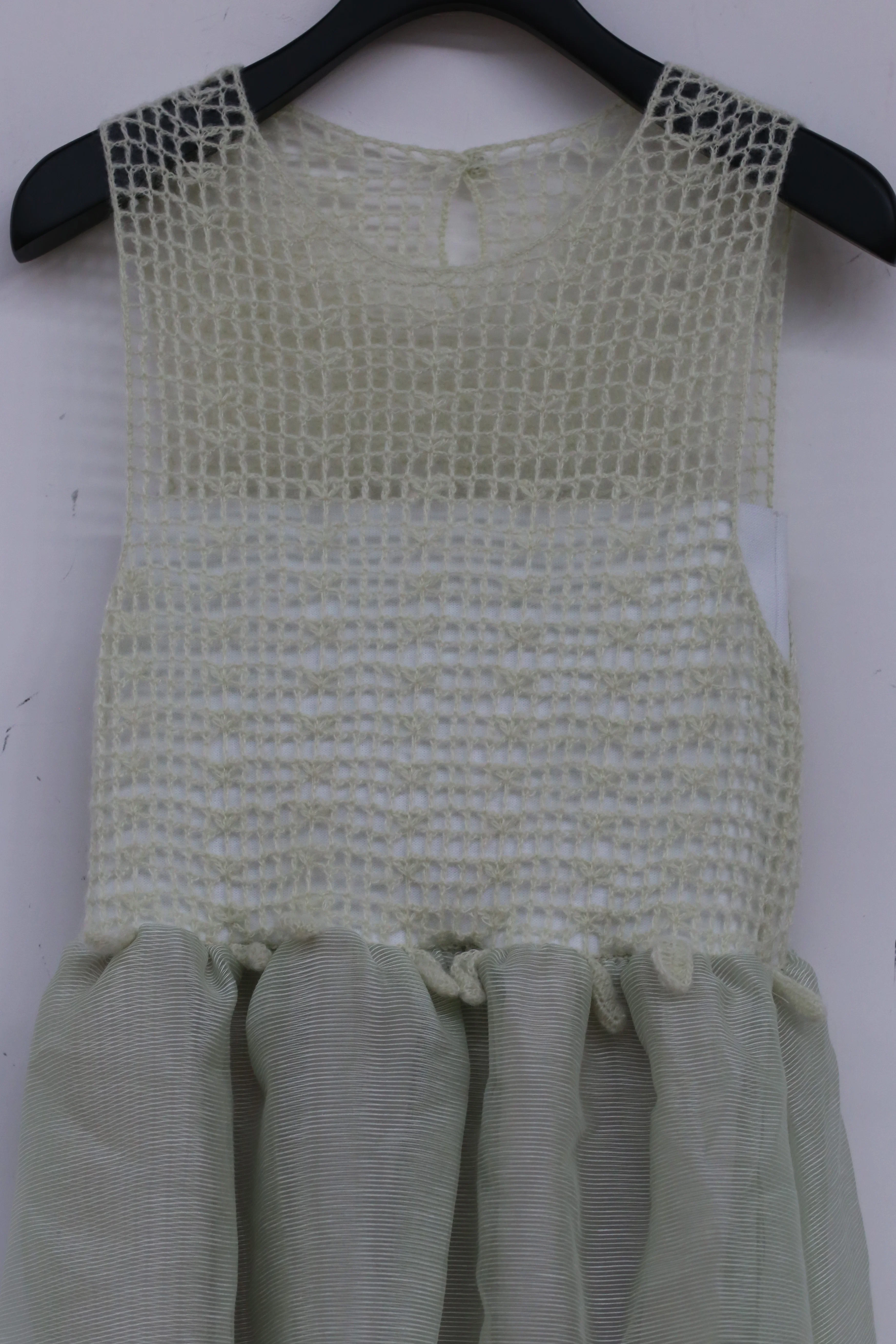SWAYING/KNIT Crochet stitching rotating skirt SW212LS20 Green PS32 - Image 2