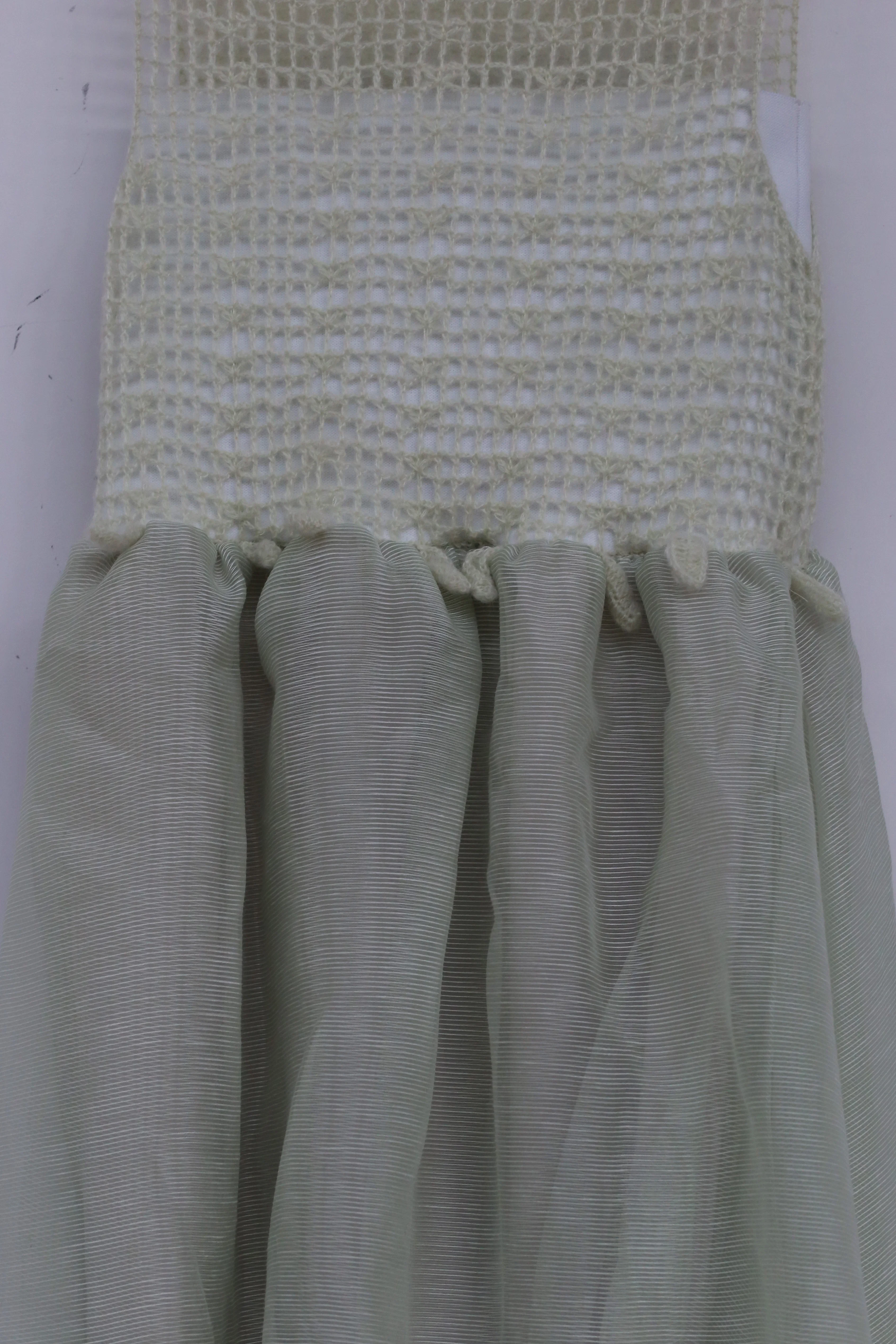 SWAYING/KNIT Crochet stitching rotating skirt SW212LS20 Green PS32 - Image 4