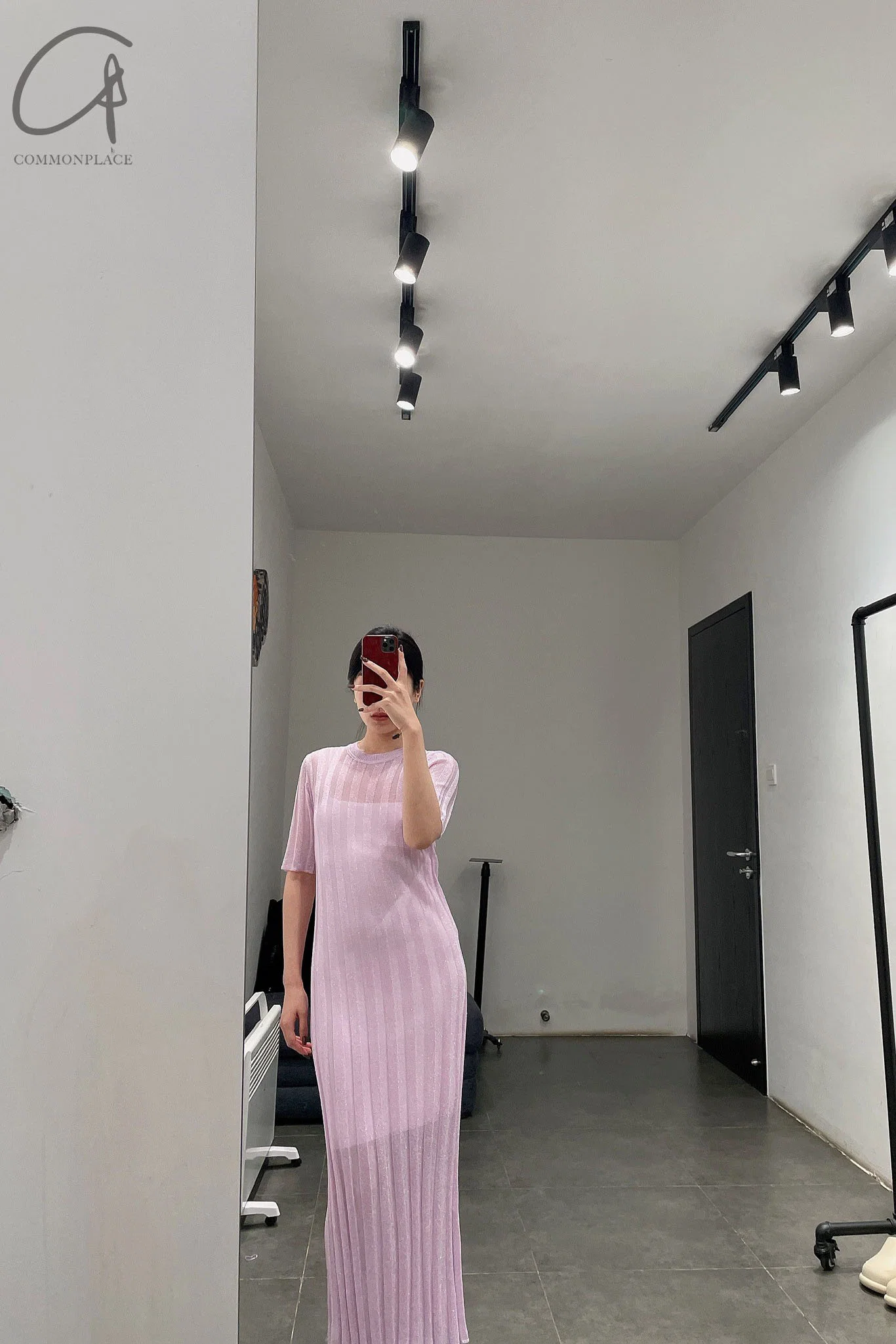 SWAYING/KNIT gradient striped dress (two-piece suit) SW212LS27 purple - Image 6