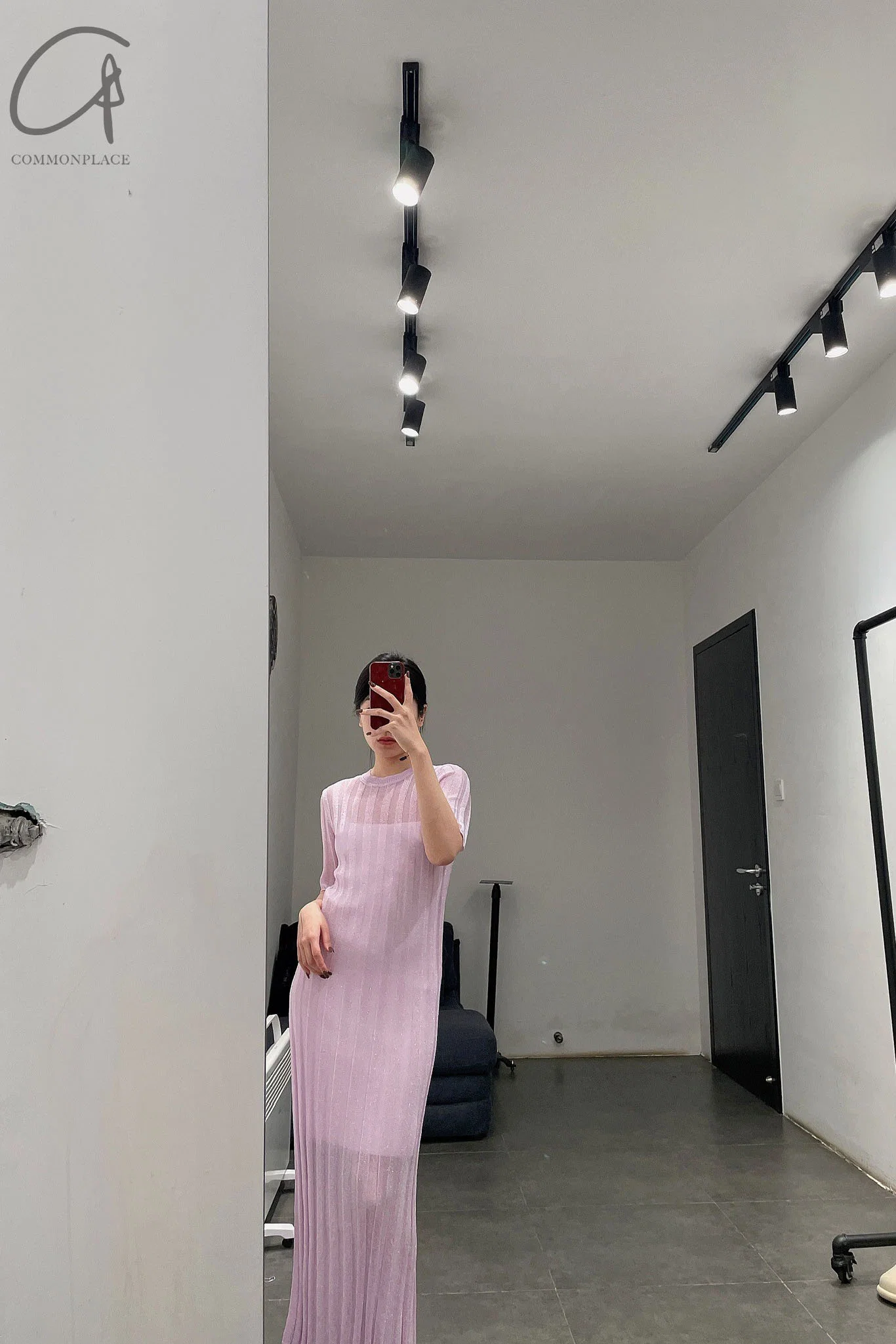 SWAYING/KNIT gradient striped dress (two-piece suit) SW212LS27 purple - Image 7